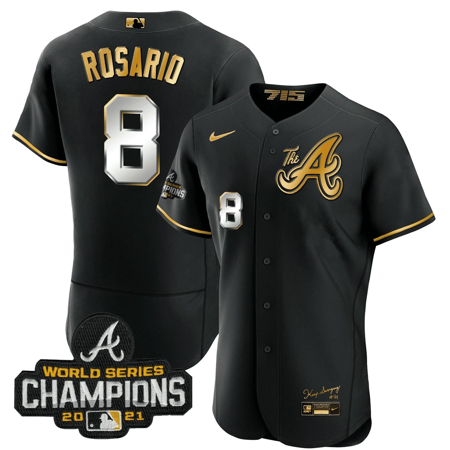 Camisa MLB Men’s Atlanta Champions City Connect Dourada Flex Base Jersey