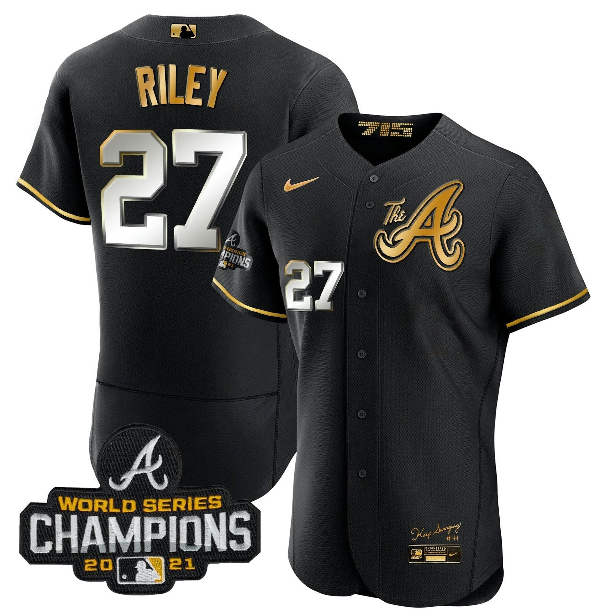Camisa MLB Men’s Atlanta Champions City Connect Dourada Flex Base Jersey