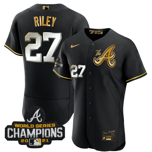 Camisa MLB Men’s Atlanta Champions City Connect Dourada Flex Base Jersey
