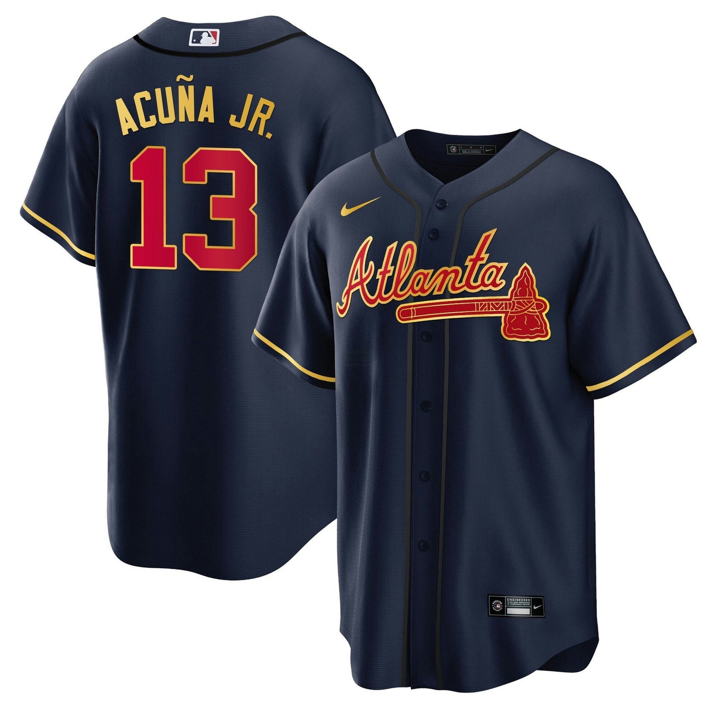 Camisa MLB Men’s Atlanta Gold Trim Jersey
