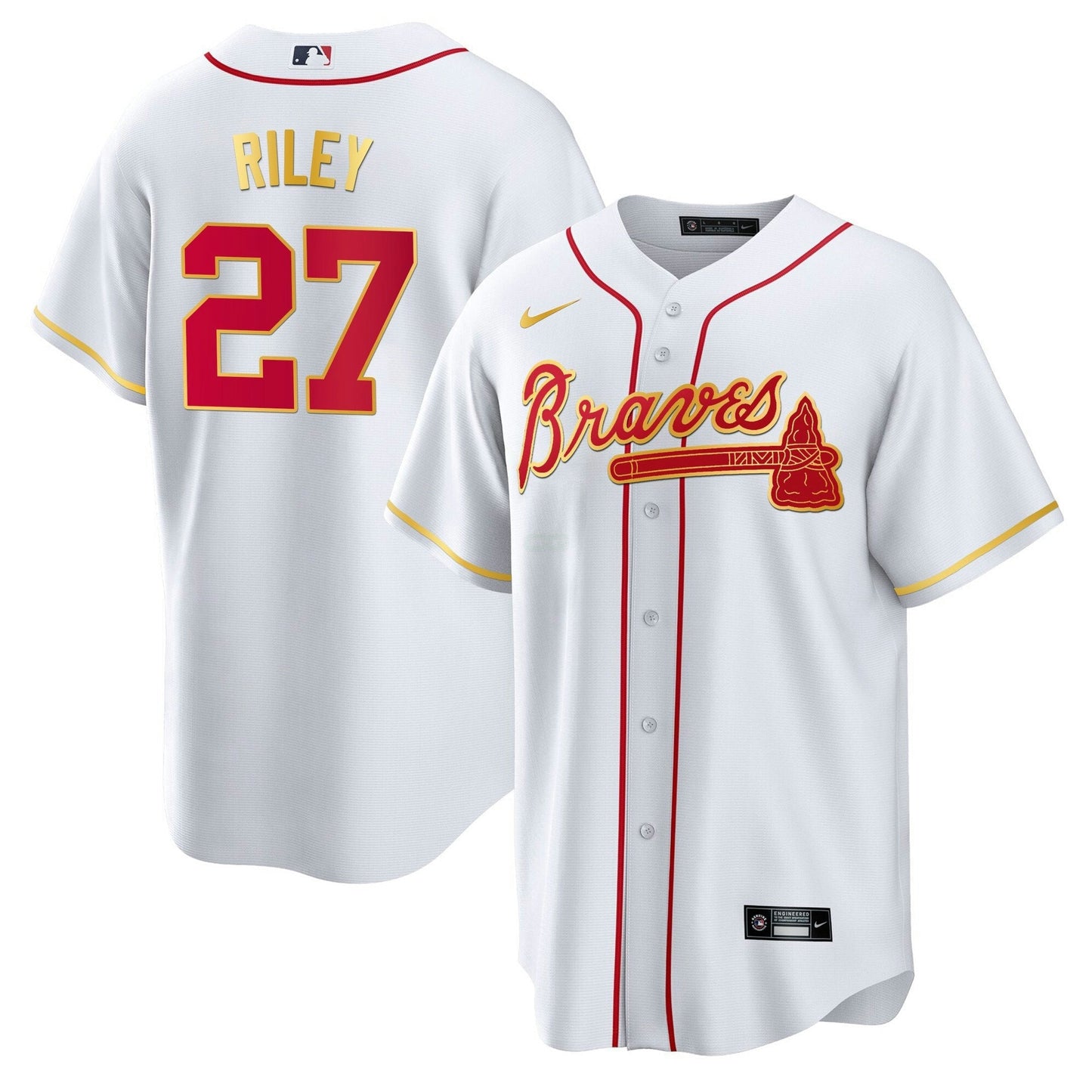 Camisa MLB Men’s Atlanta Gold Trim Jersey