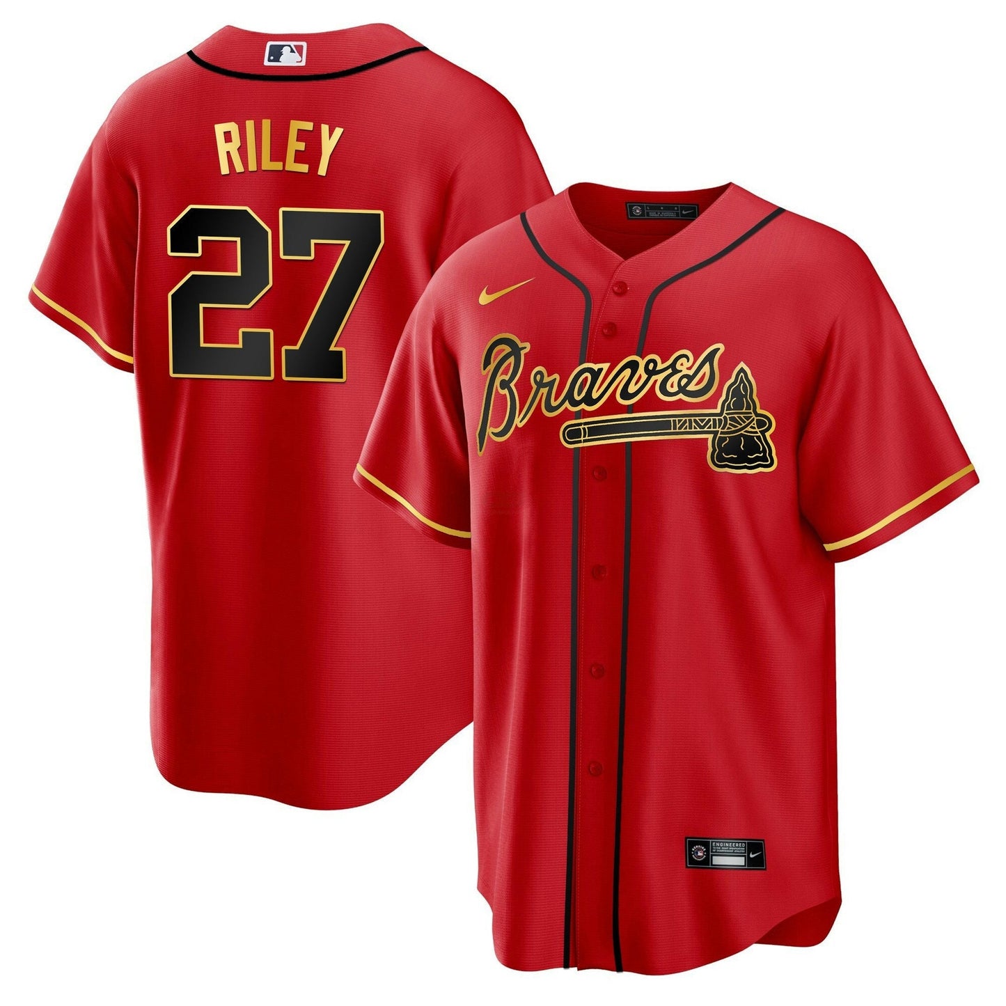 Camisa MLB Men’s Atlanta Gold Trim Jersey