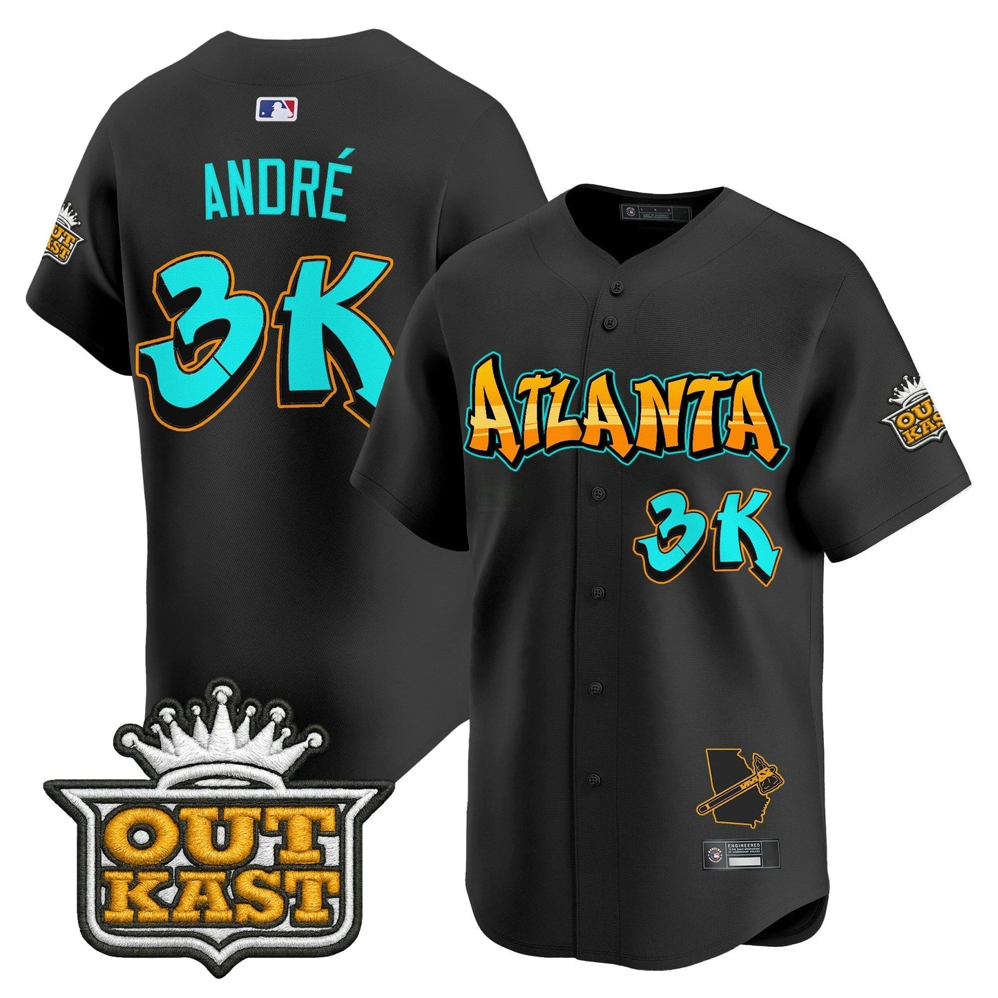 Camisa MLB Men’s Atlanta ‘Graffiti A-Town Edition’ Vapor Premier Limited Jersey