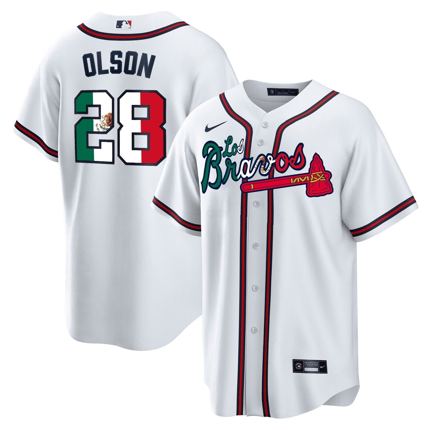 Camisa MLB Men’s Atlanta Los Bravos Special Mexico Edition Jersey