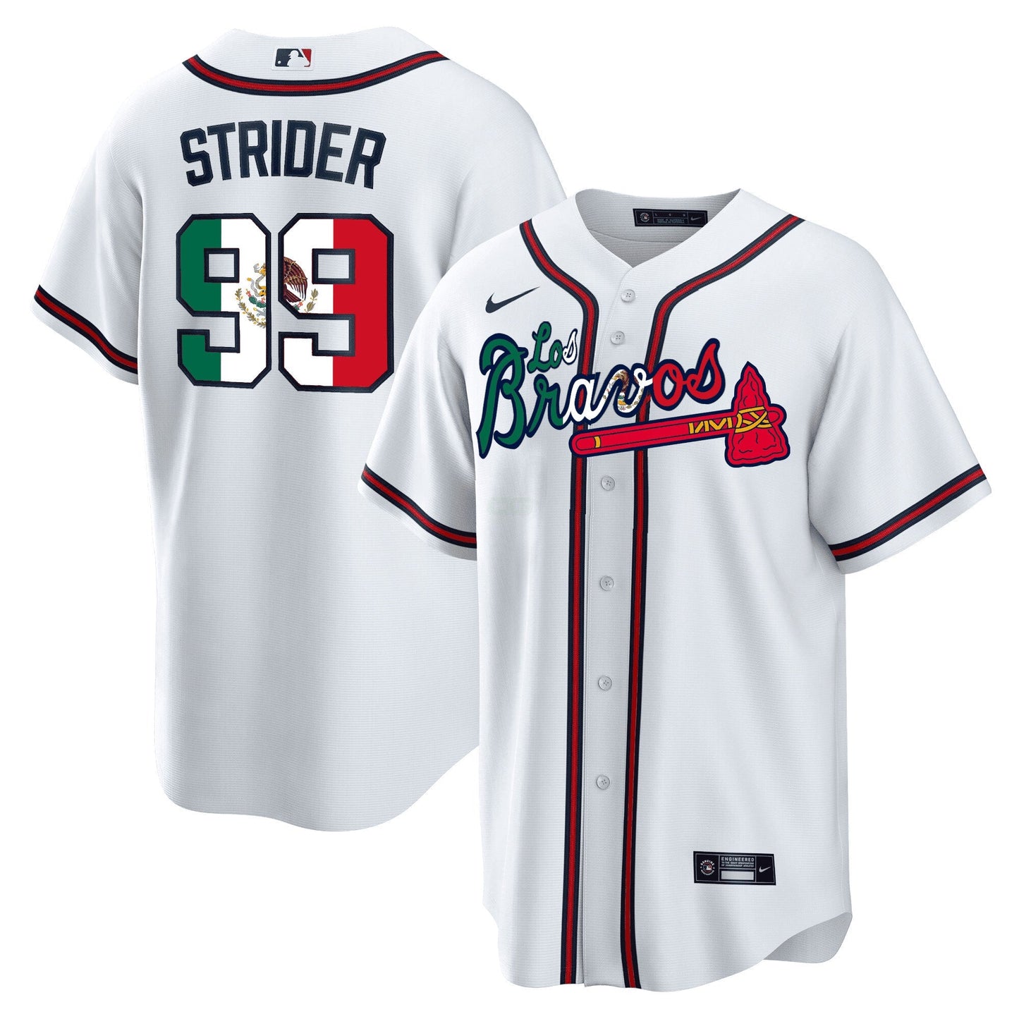 Camisa MLB Men’s Atlanta Los Bravos Special Mexico Edition Jersey