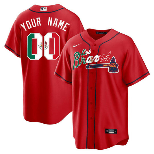 Camisa MLB Men’s Atlanta Los Bravos Special Mexico Edition Jersey - Personalizada