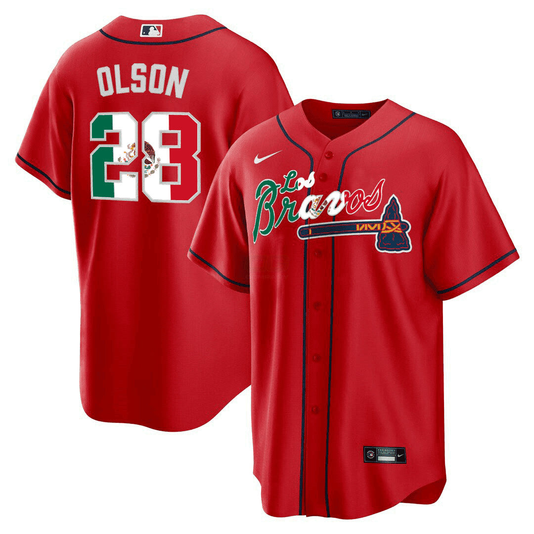 Camisa MLB Men’s Atlanta Los Bravos Special Mexico Edition Jersey