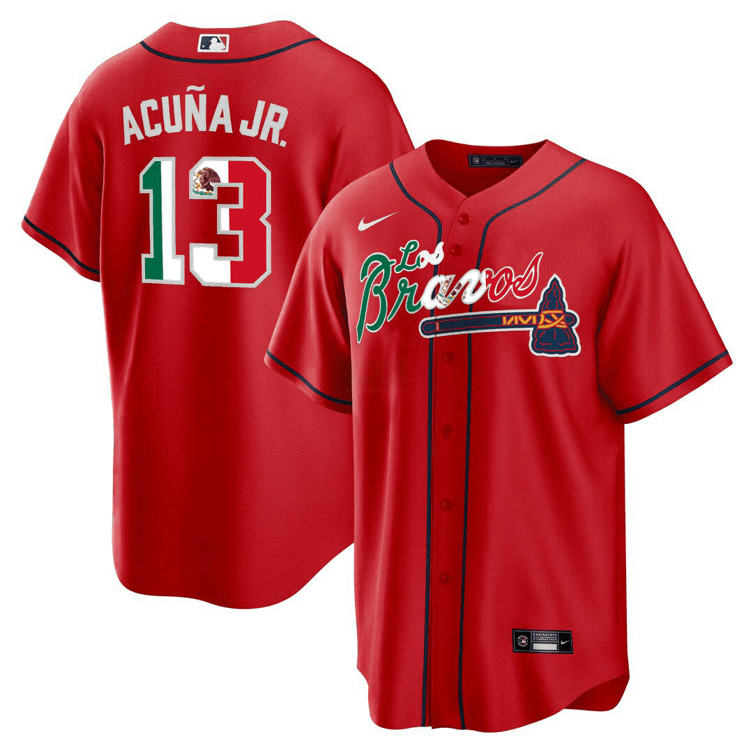 Camisa MLB Men’s Atlanta Los Bravos Special Mexico Edition Jersey