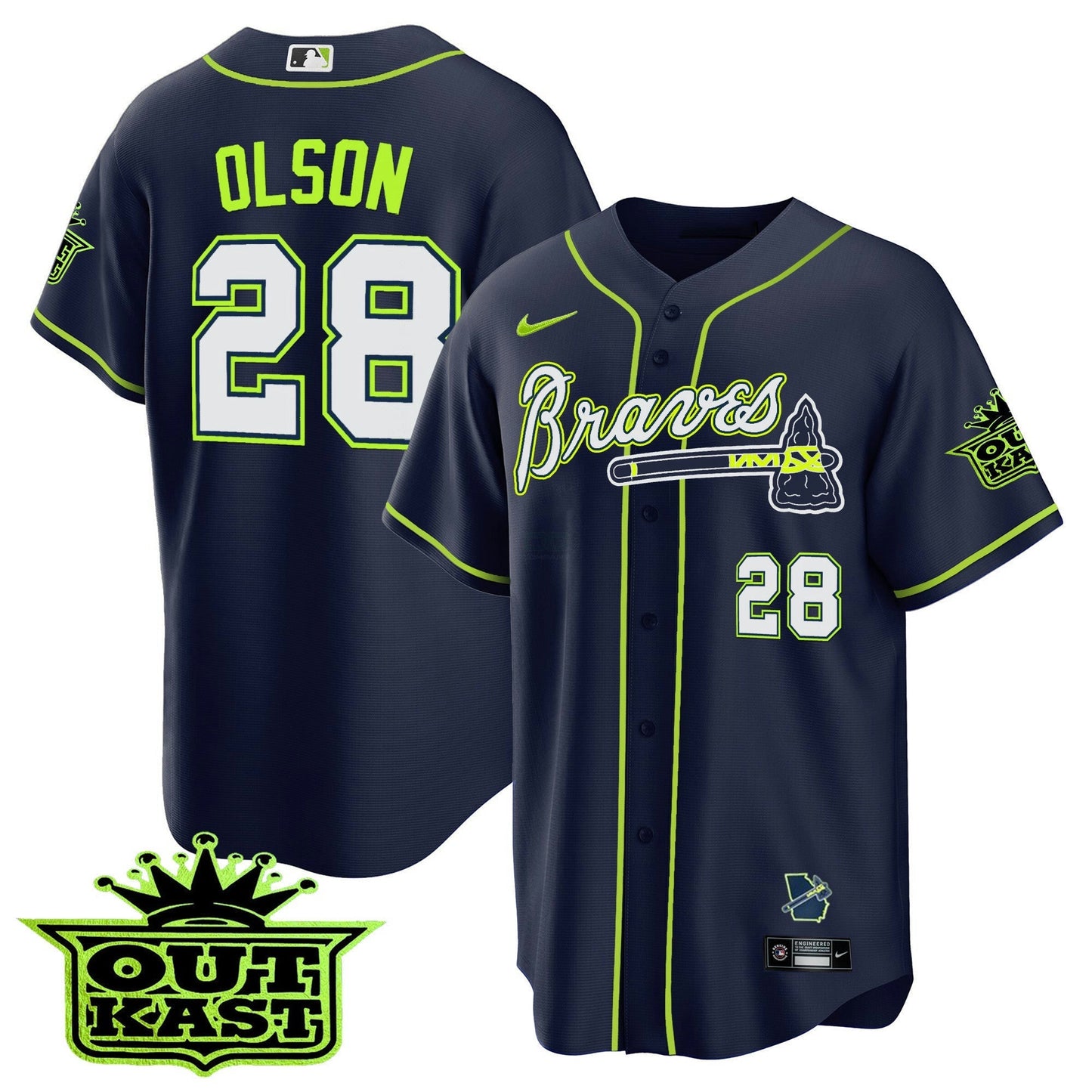 Camisa MLB Men’s Atlanta Outkast Cool Base Jersey V2