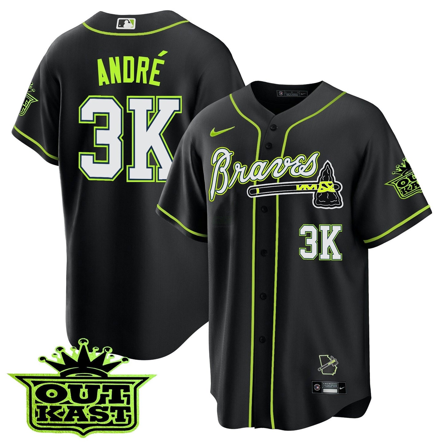 Camisa MLB Men’s Atlanta Outkast Cool Base Jersey V2