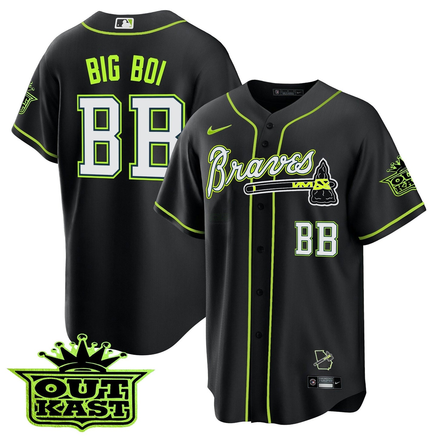 Camisa MLB Men’s Atlanta Outkast Cool Base Jersey V2