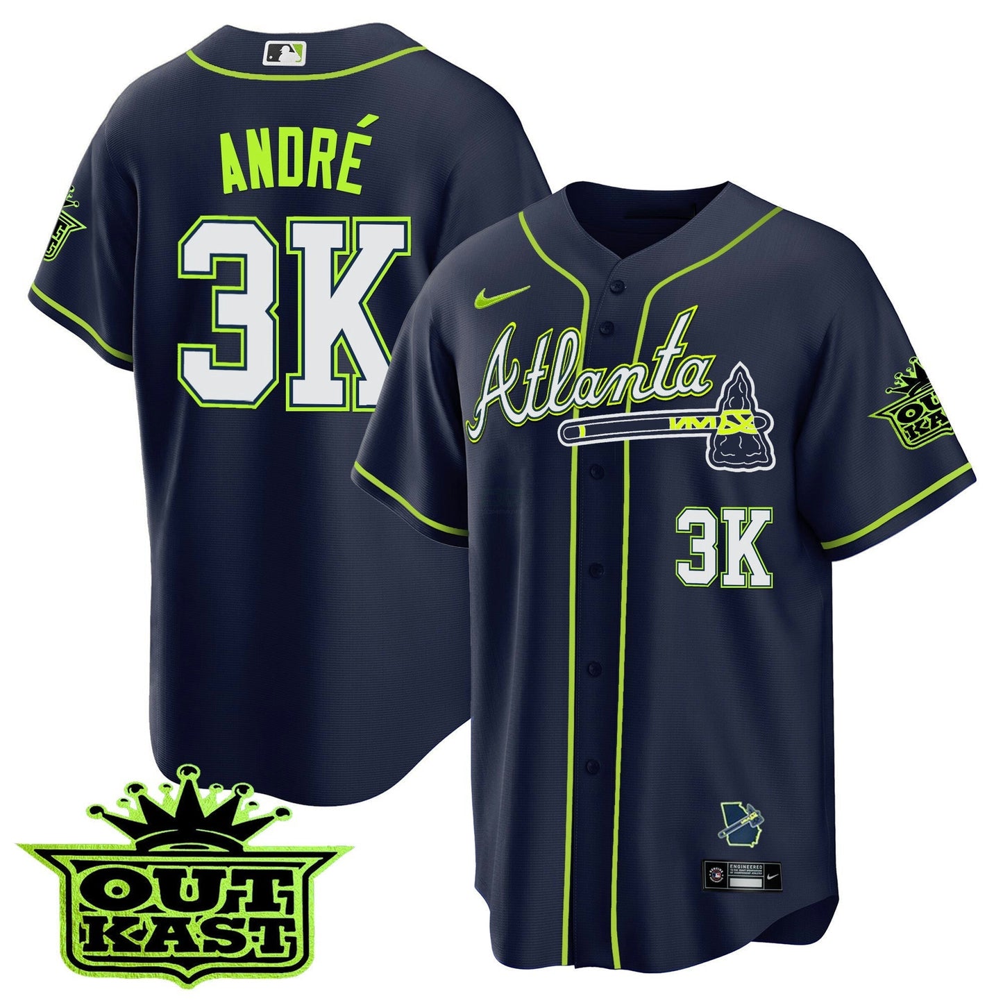 Camisa MLB Men’s Atlanta Outkast Cool Base Jersey V3