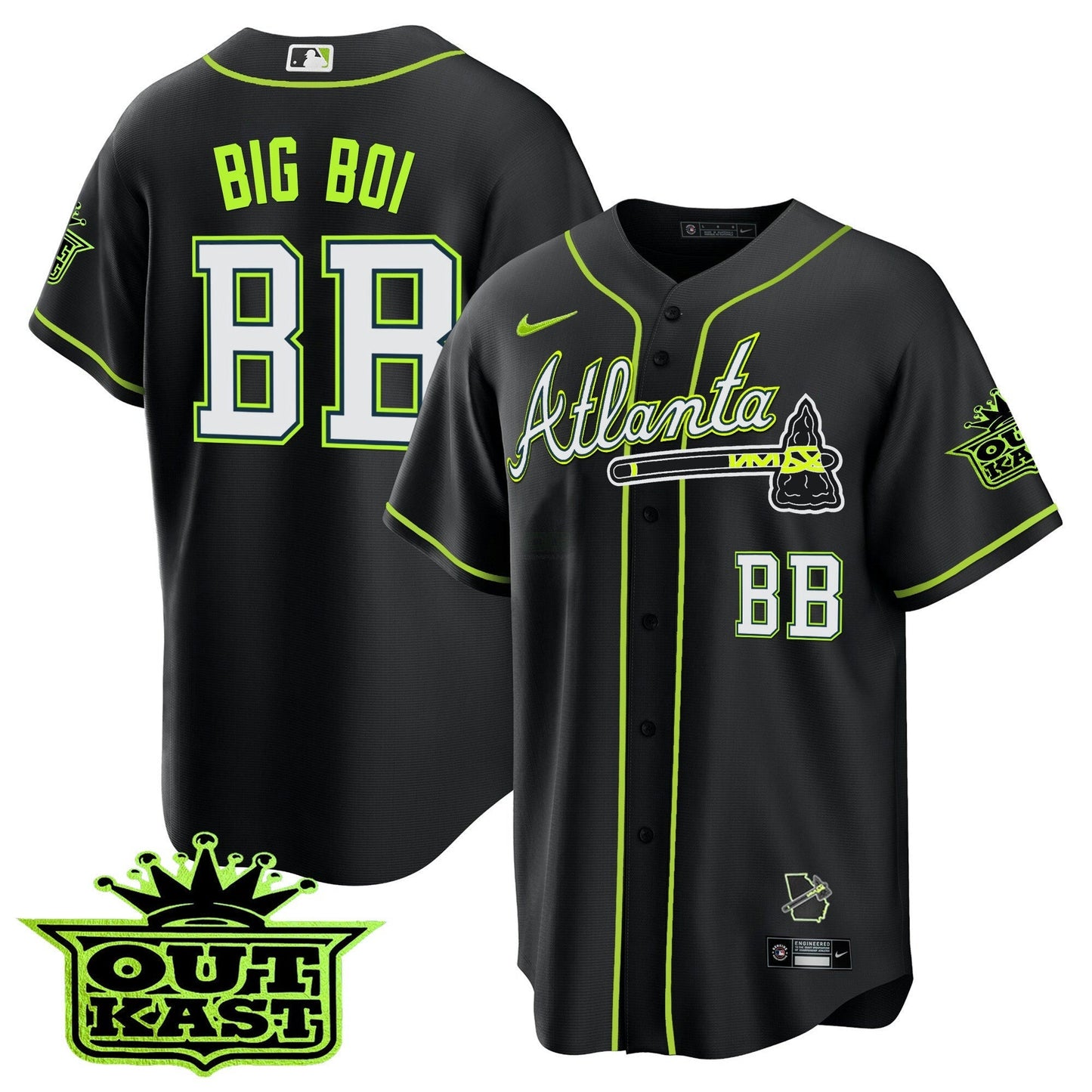 Camisa MLB Men’s Atlanta Outkast Cool Base Jersey V3