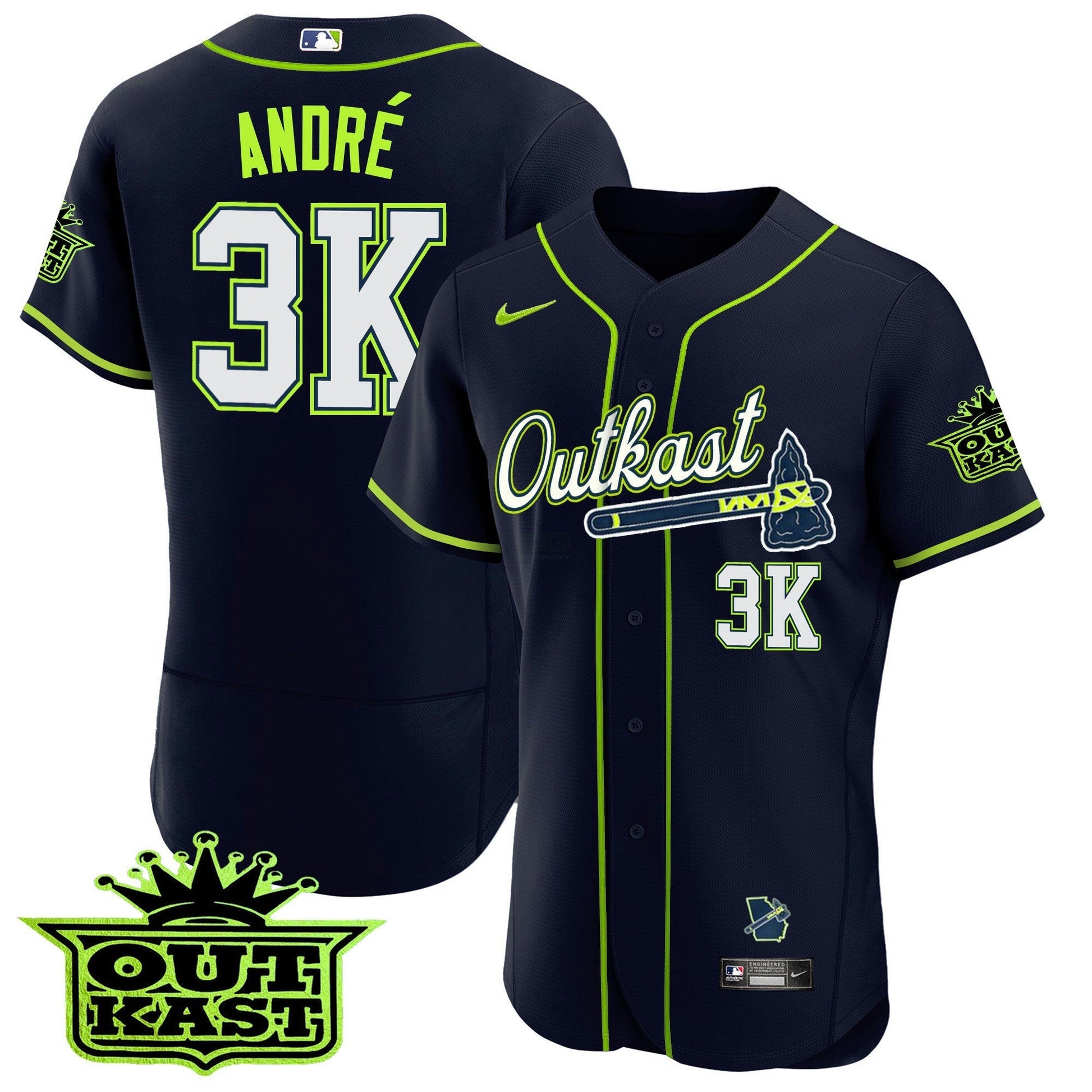 Camisa MLB Men’s Atlanta Outkast Flex Base Jersey