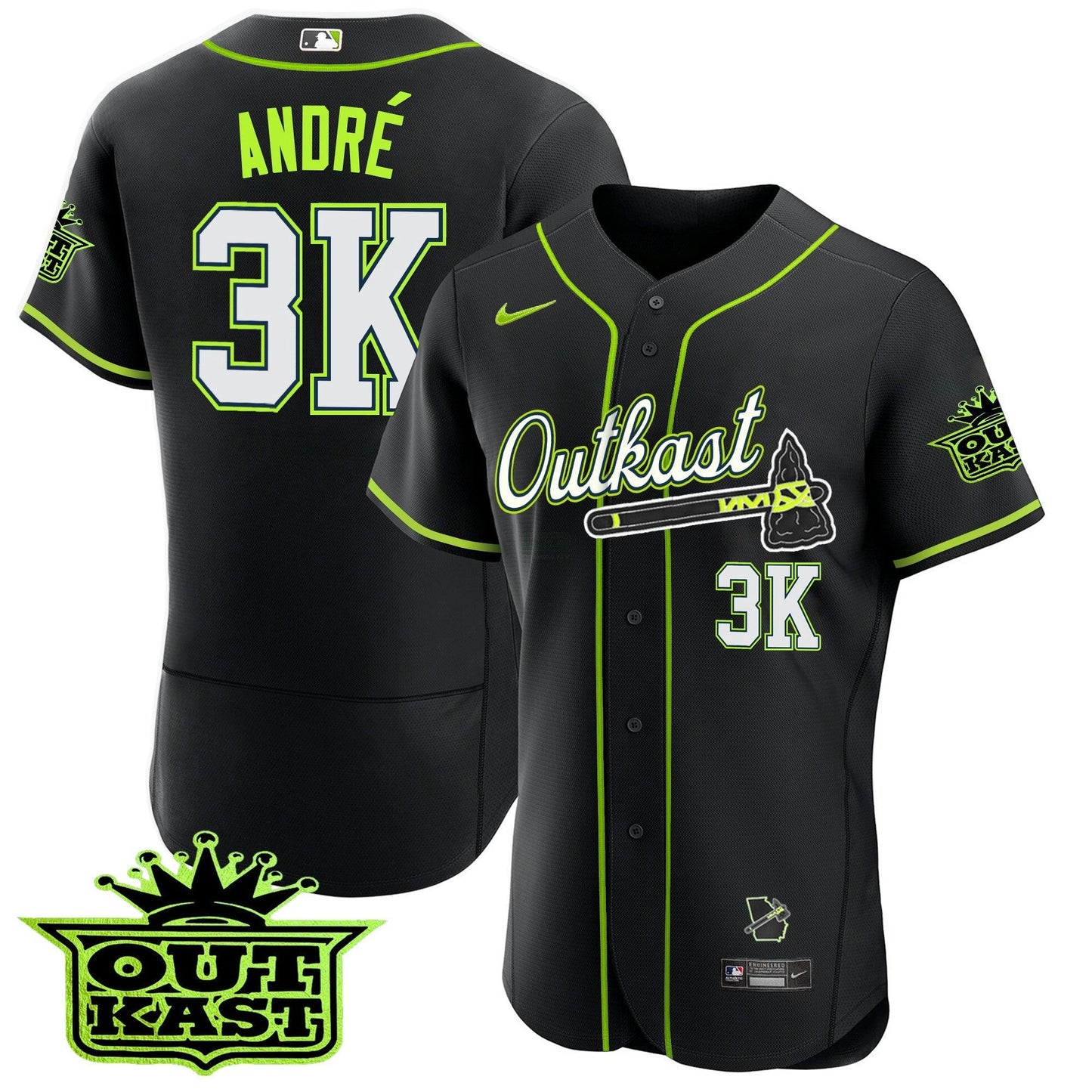 Camisa MLB Men’s Atlanta Outkast Flex Base Jersey