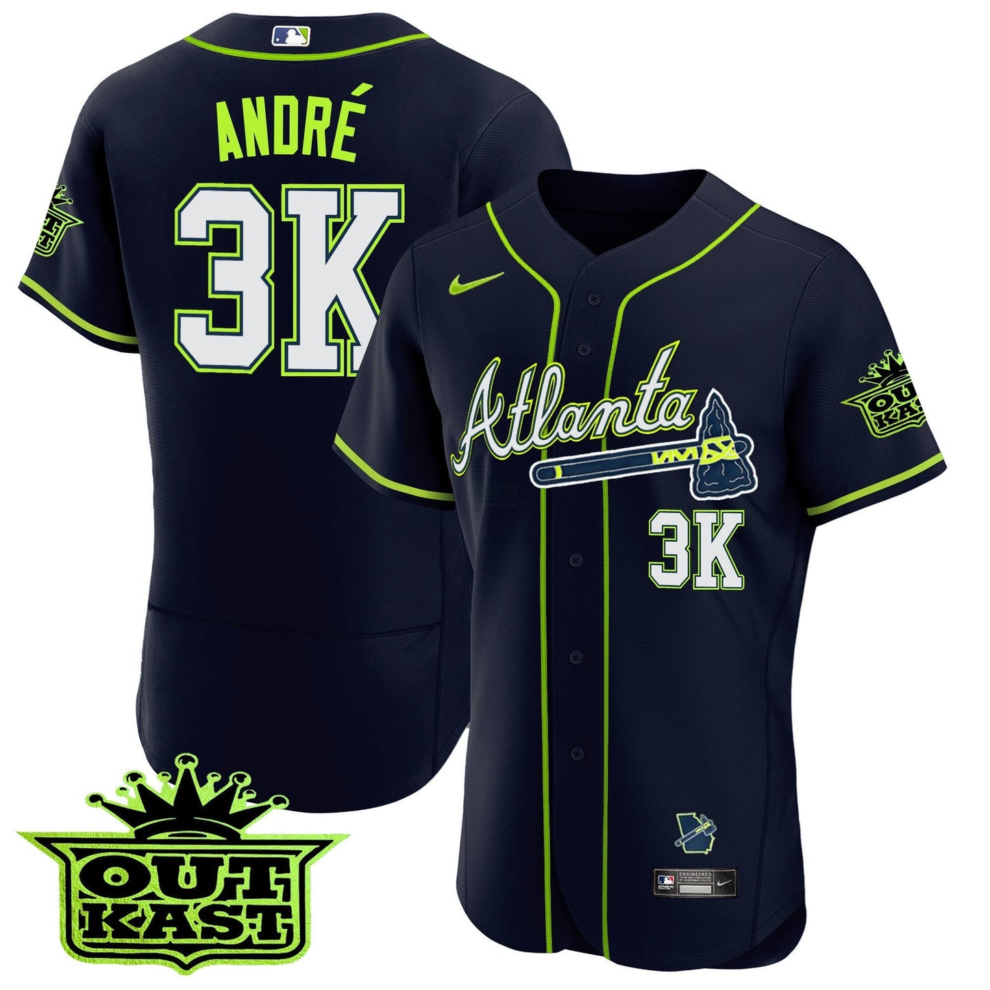 Camisa MLB Men’s Atlanta Outkast Flex Base Jersey V3