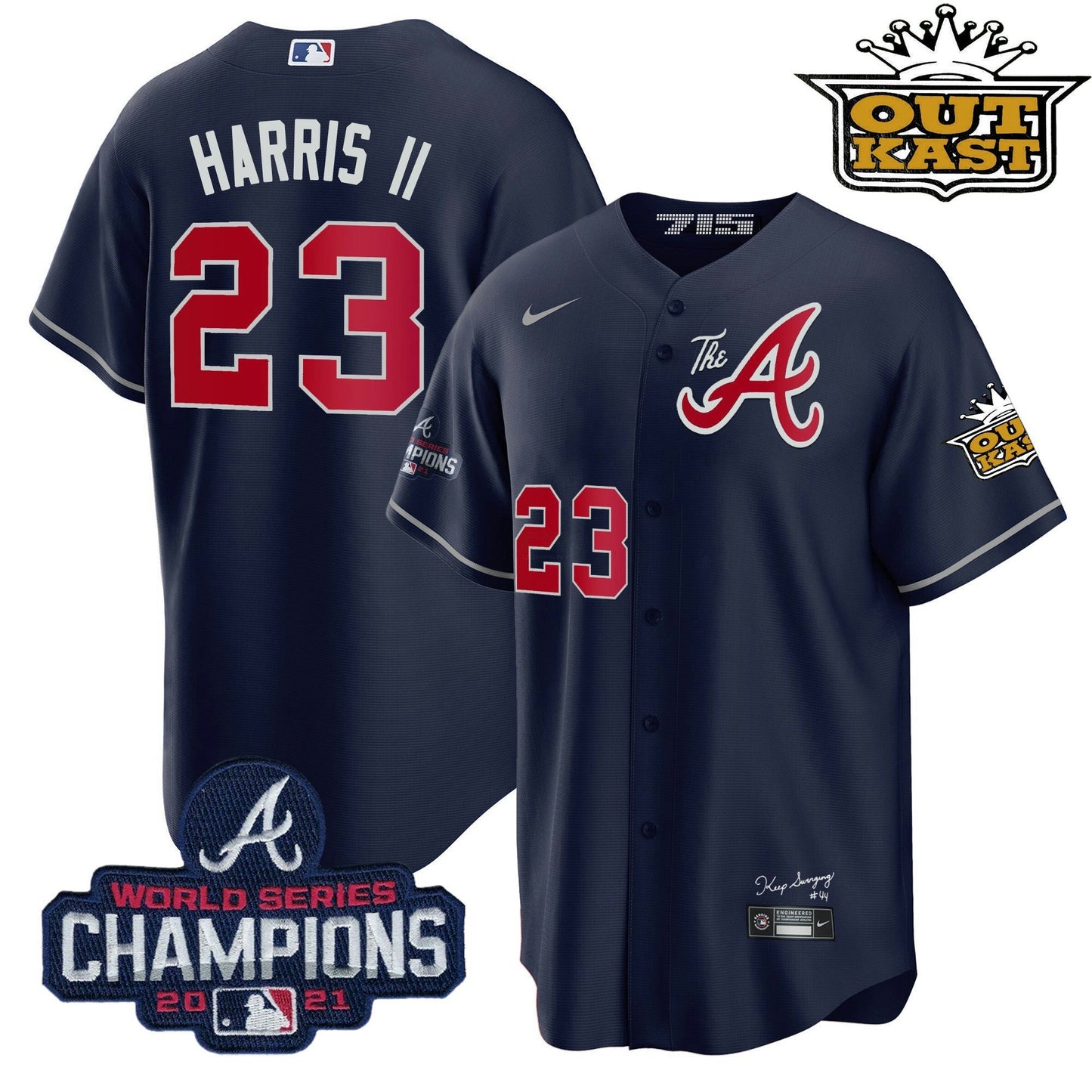 Camisa MLB Men’s Atlanta Outkast Gold The A Cool Base Jersey