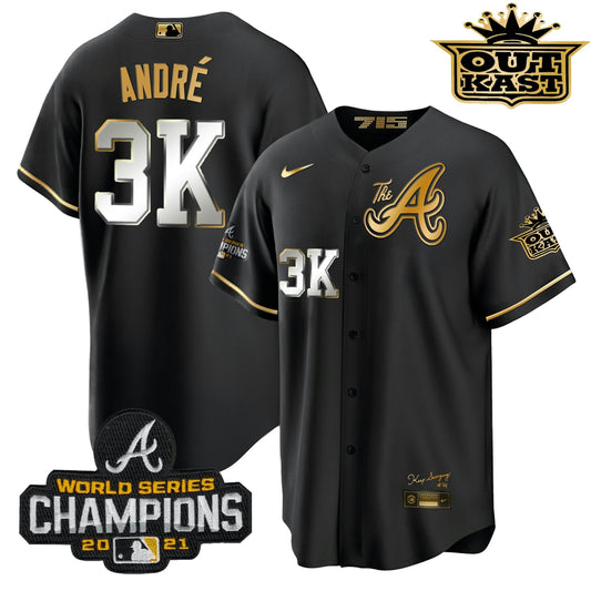 Camisa MLB Men’s Atlanta Outkast Gold The A Cool Base Jersey