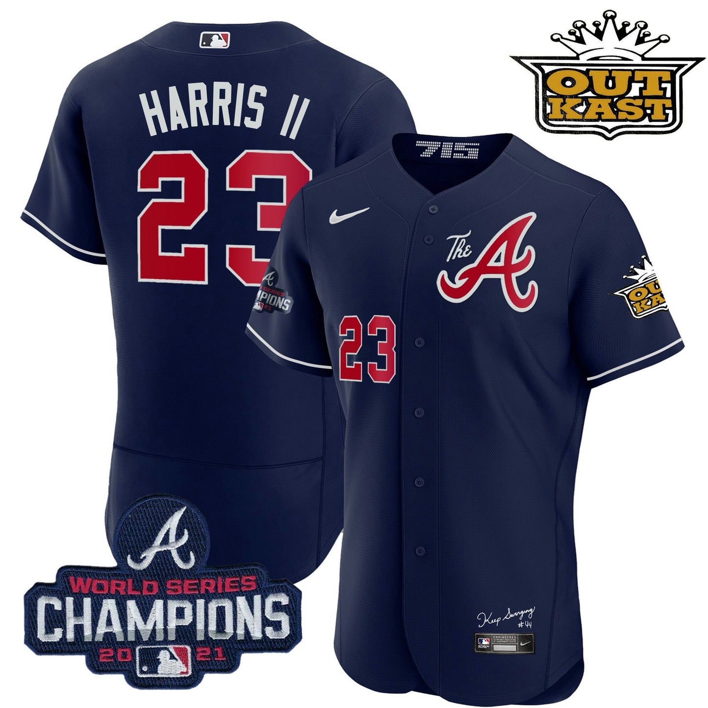 Camisa MLB Men’s Atlanta Outkast Gold The A Flex Base Jersey
