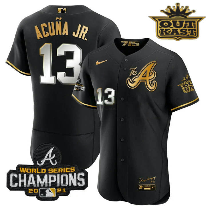 Camisa MLB Men’s Atlanta Outkast Gold The A Flex Base Jersey