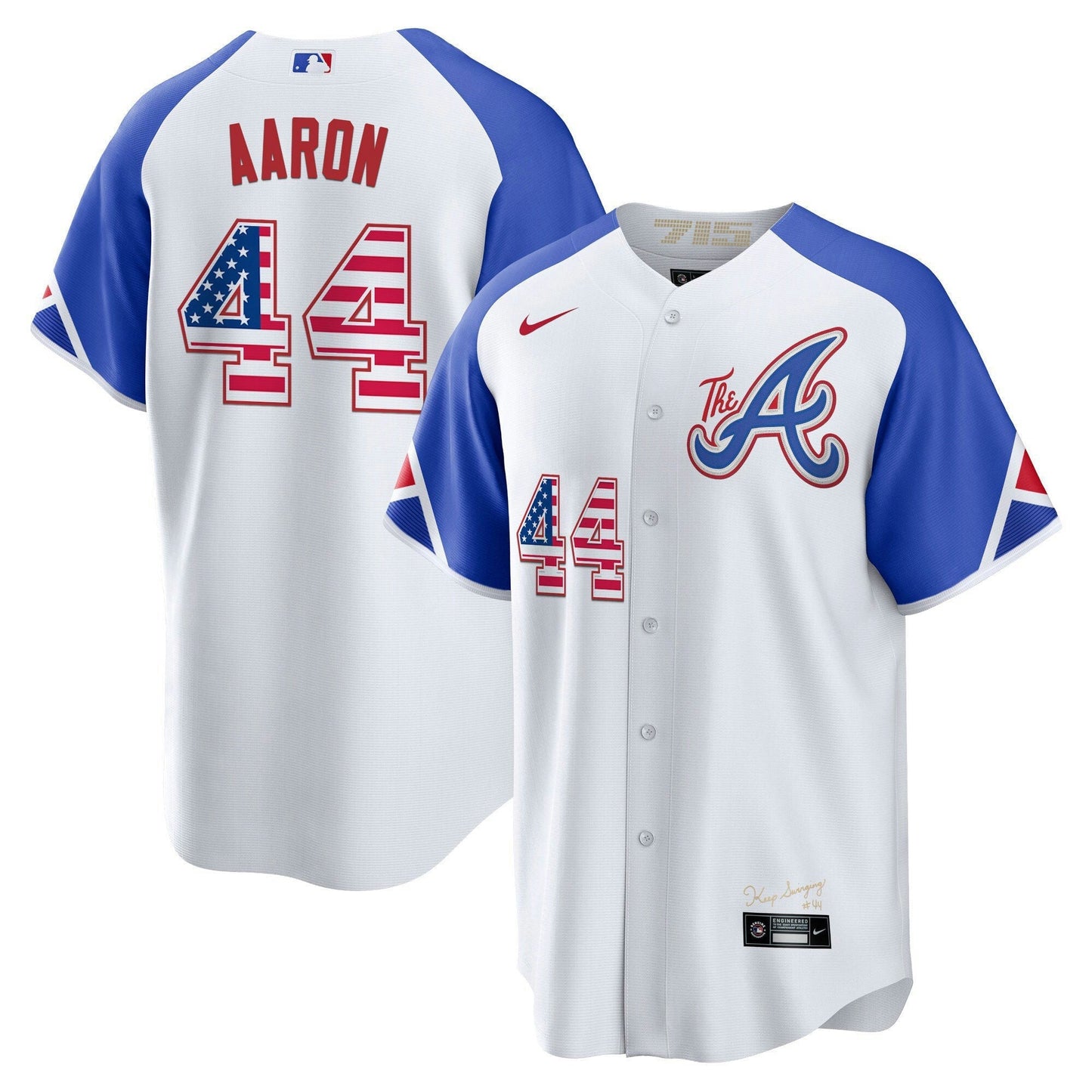 Camisa MLB Men’s Atlanta The A Dourada Flag Cool Base Jersey
