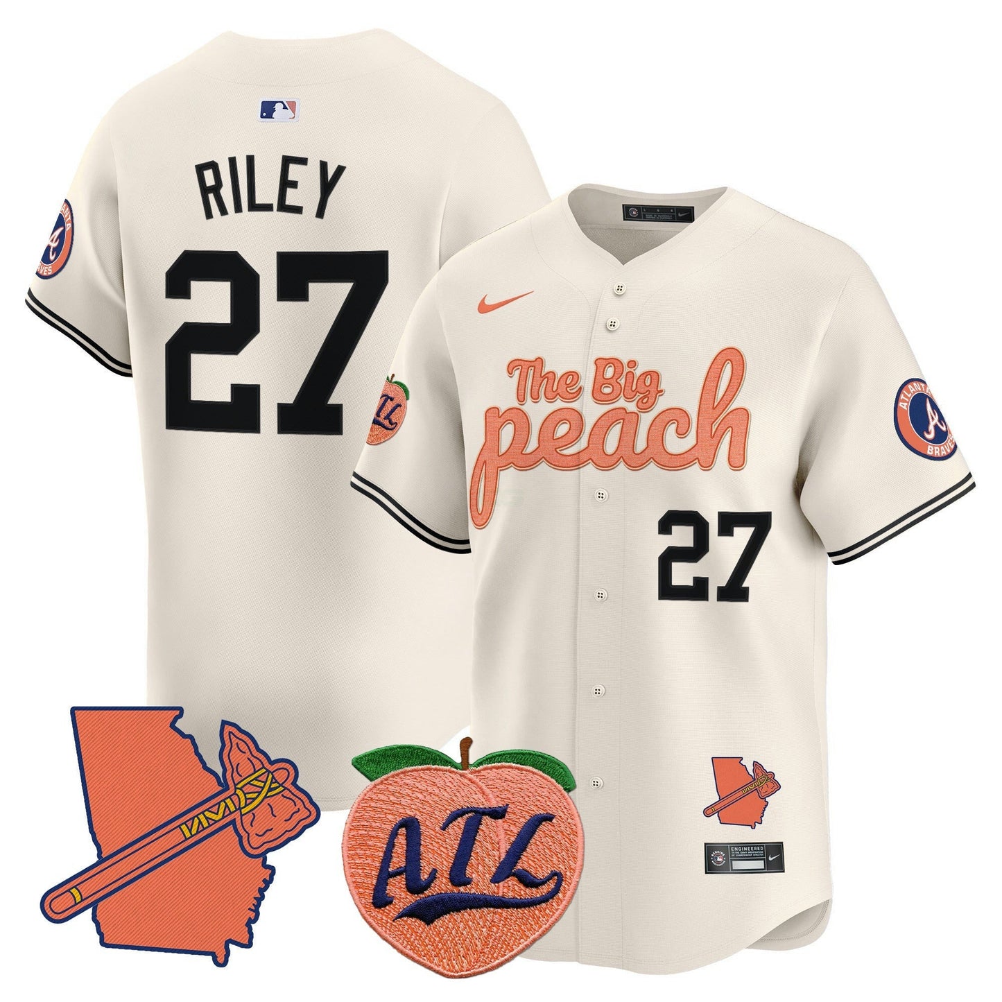 Camisa MLB Men’s Atlanta The Big Peach Vapor Premier Limited Jersey