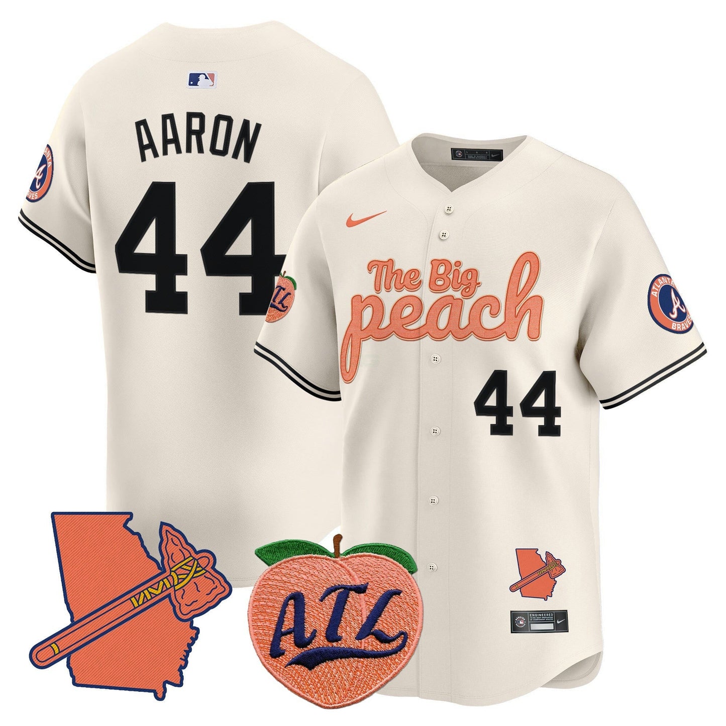 Camisa MLB Men’s Atlanta The Big Peach Vapor Premier Limited Jersey