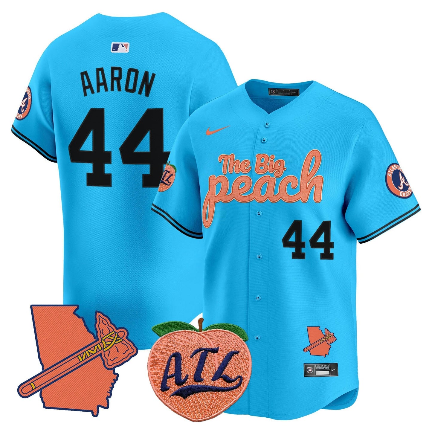 Camisa MLB Men’s Atlanta The Big Peach Vapor Premier Limited Jersey