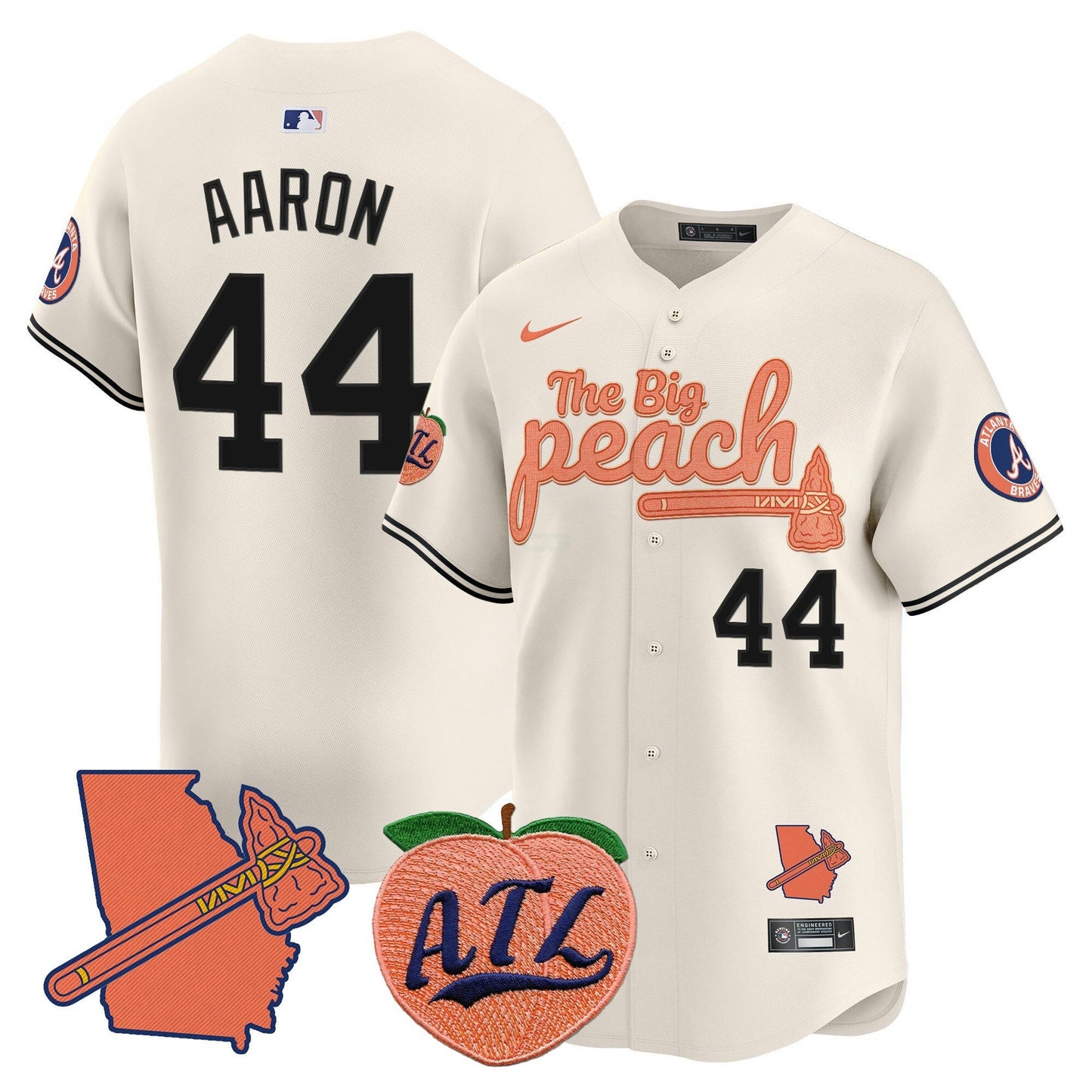 Camisa MLB Men’s Atlanta The Big Peach Vapor Premier Limited Jersey V2