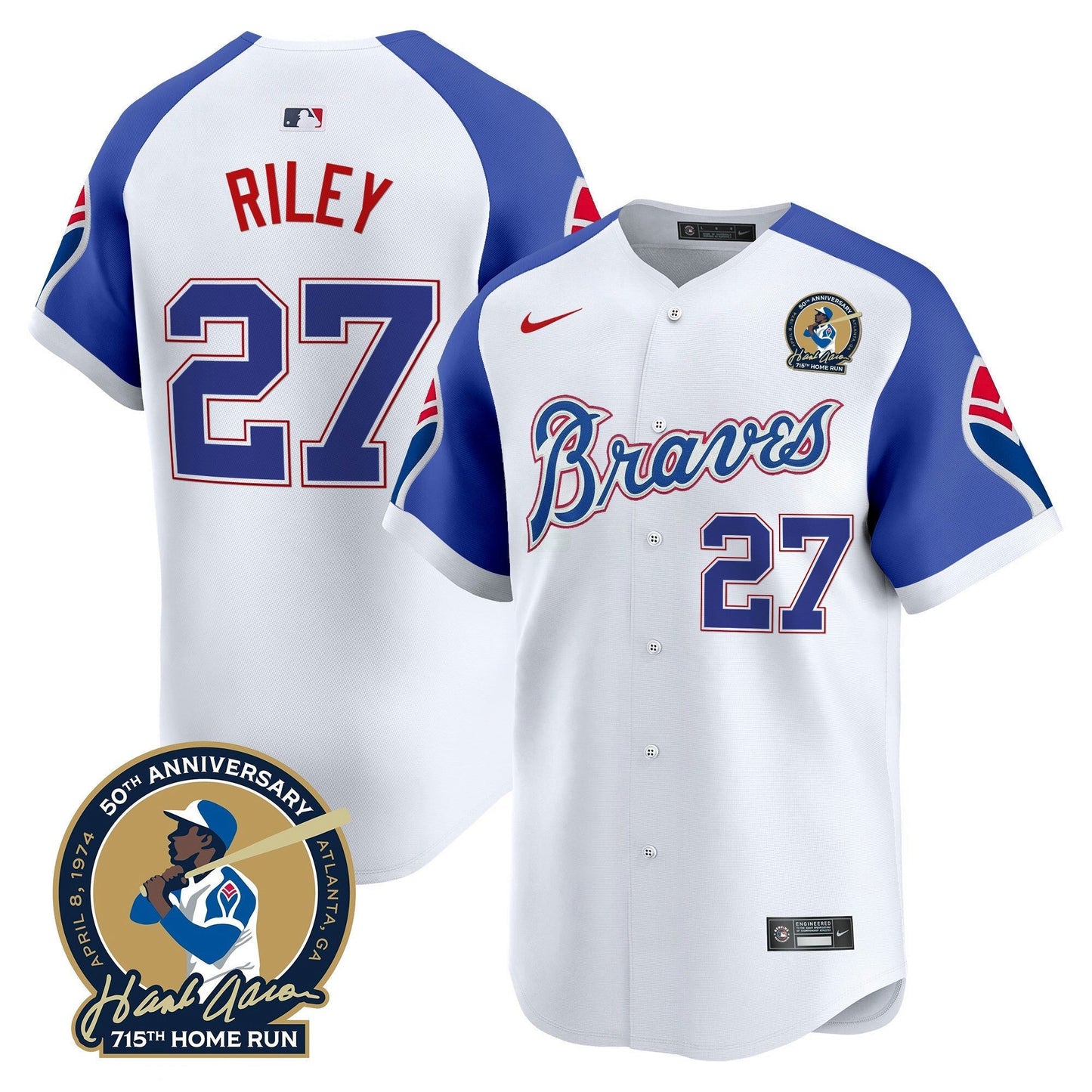 Camisa MLB Men’s Atlanta Throwback 1974 – 1982 Vapor Premier Limited Jersey