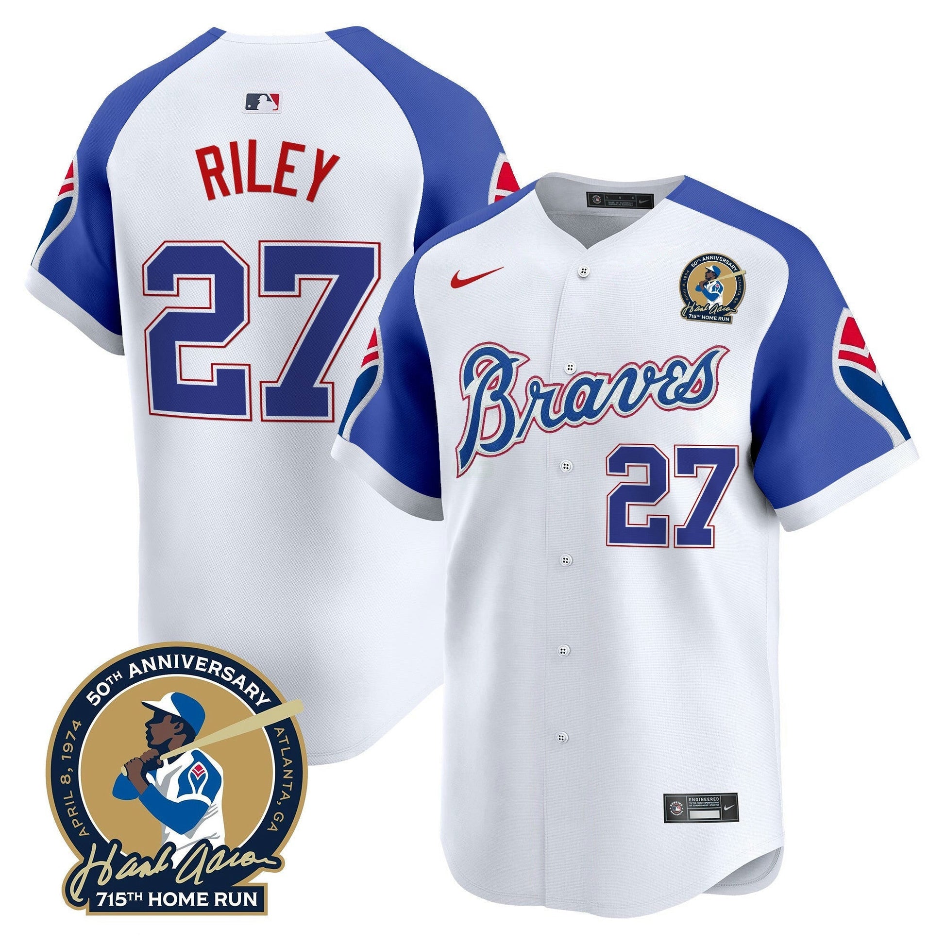 Camisa MLB Men’s Atlanta Throwback 1974 – 1982 Vapor Premier Limited Jersey