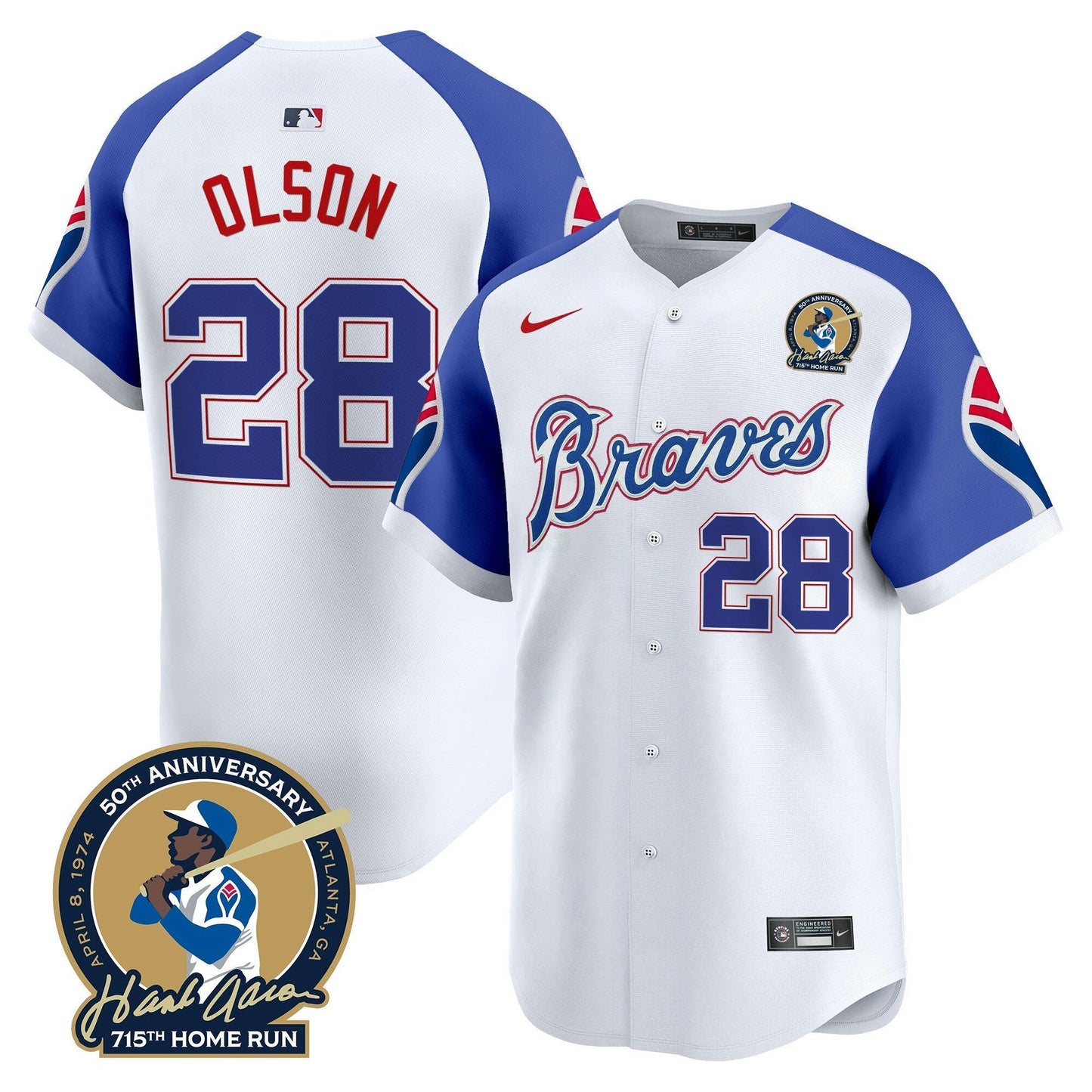 Camisa MLB Men’s Atlanta Throwback 1974 – 1982 Vapor Premier Limited Jersey