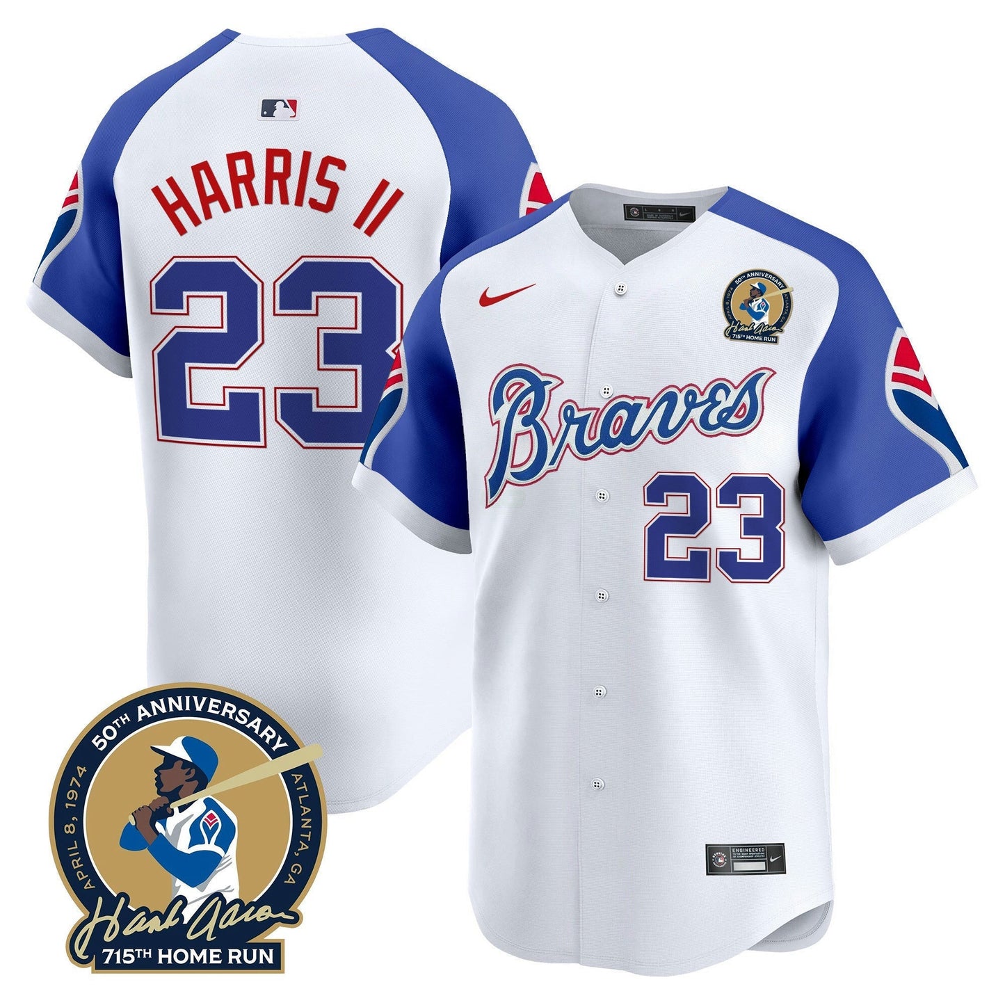 Camisa MLB Men’s Atlanta Throwback 1974 – 1982 Vapor Premier Limited Jersey