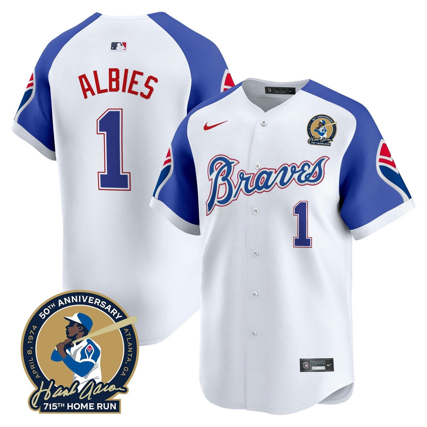 Camisa MLB Men’s Atlanta Throwback 1974 – 1982 Vapor Premier Limited Jersey