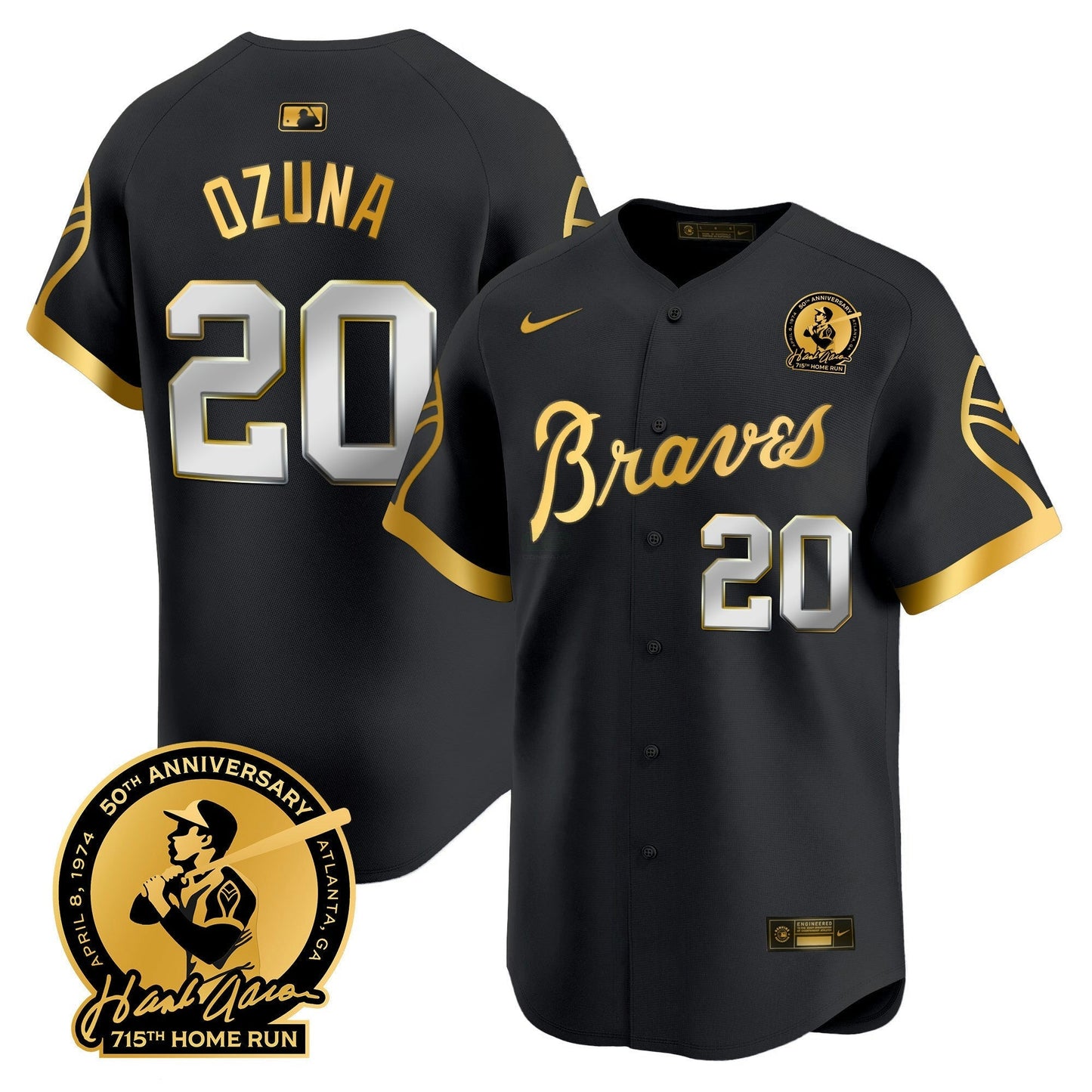 Camisa MLB Men’s Atlanta Throwback 1974 – 1982 Vapor Premier Limited Jersey