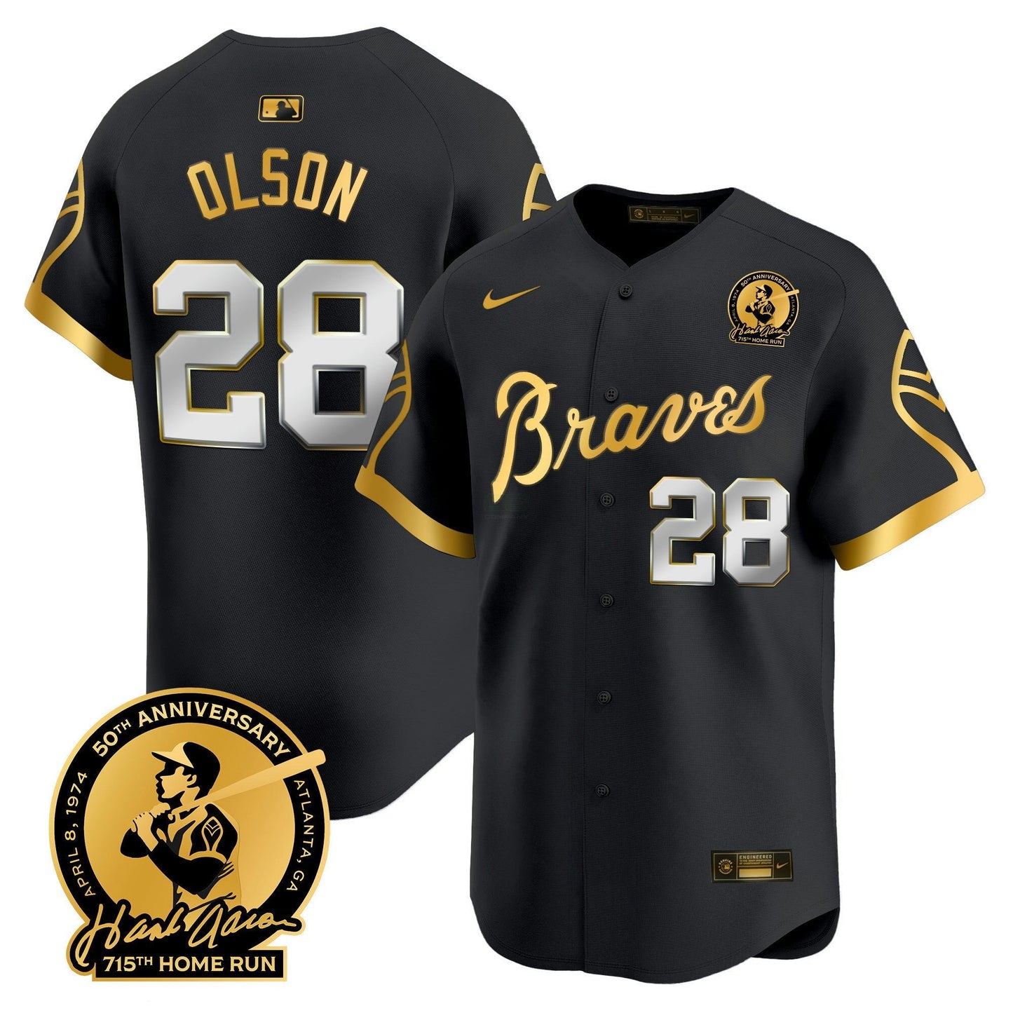 Camisa MLB Men’s Atlanta Throwback 1974 – 1982 Vapor Premier Limited Jersey