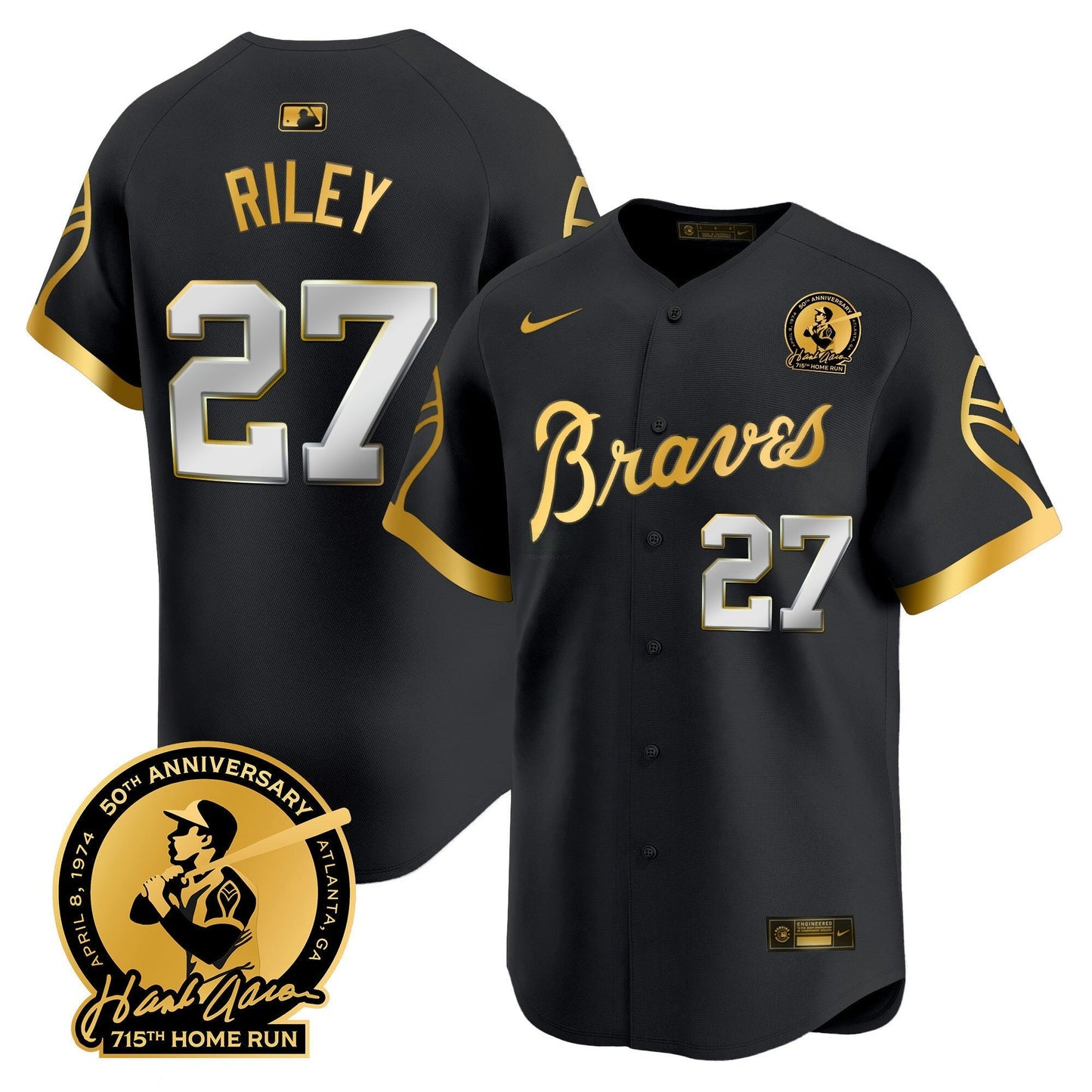 Camisa MLB Men’s Atlanta Throwback 1974 – 1982 Vapor Premier Limited Jersey