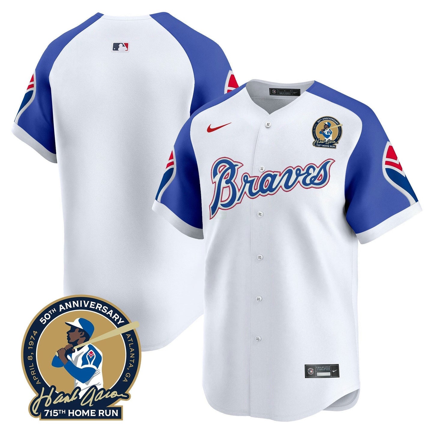 Camisa MLB Men’s Atlanta Throwback 1974 – 1982 Vapor Premier Limited Jersey