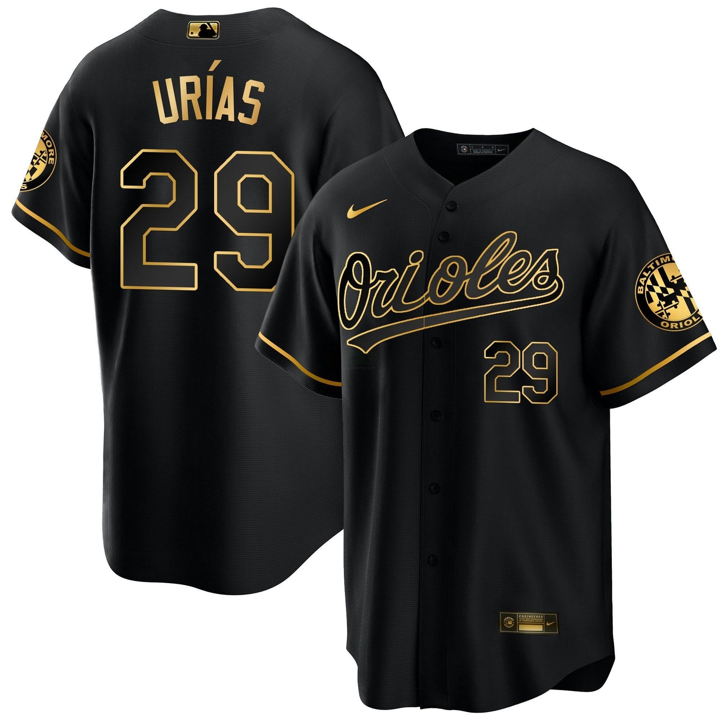 Camisa MLB Men’s Baltimore 2023 Special Dourada Cool Jersey