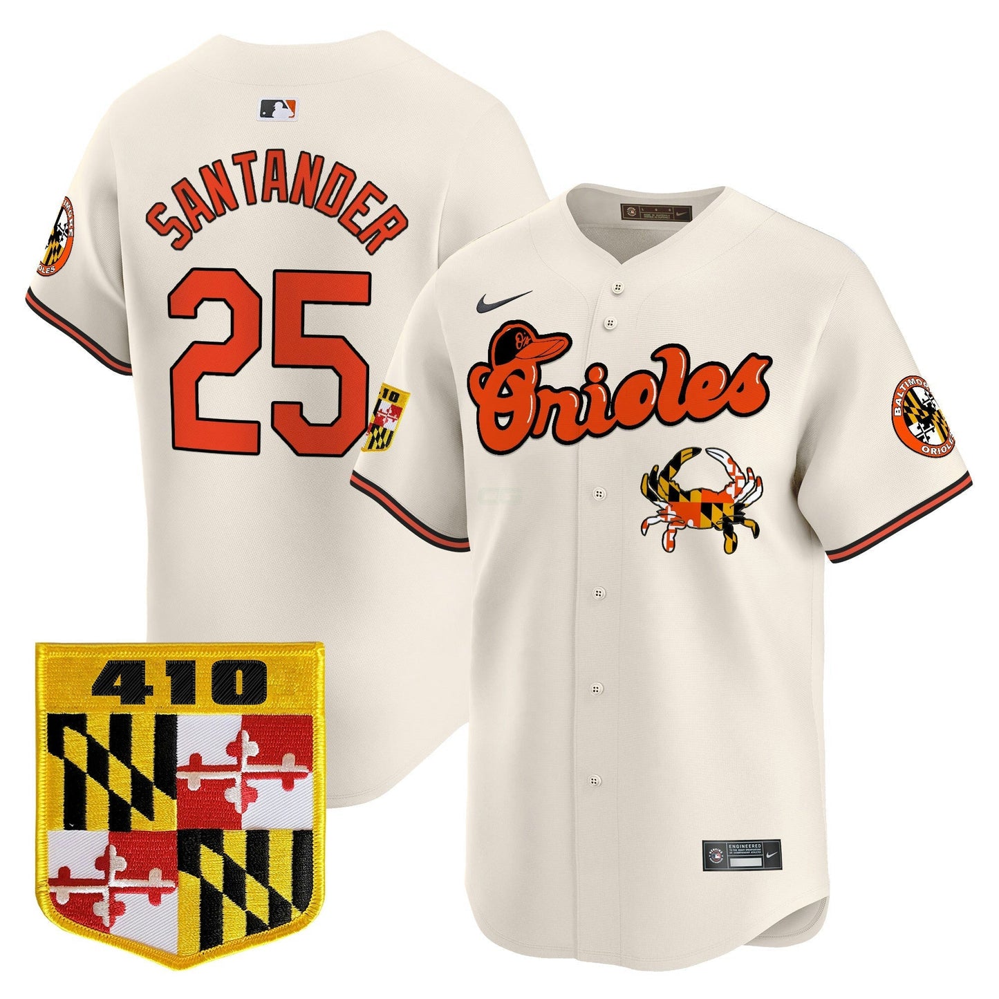 Camisa MLB Men’s Baltimore 410 & Chesapeake Crab Patch Vapor Premier Limited Jersey