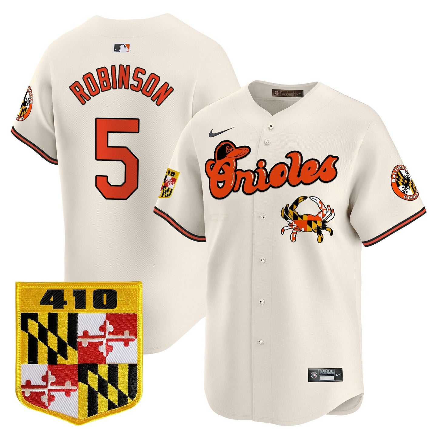 Camisa MLB Men’s Baltimore 410 & Chesapeake Crab Patch Vapor Premier Limited Jersey