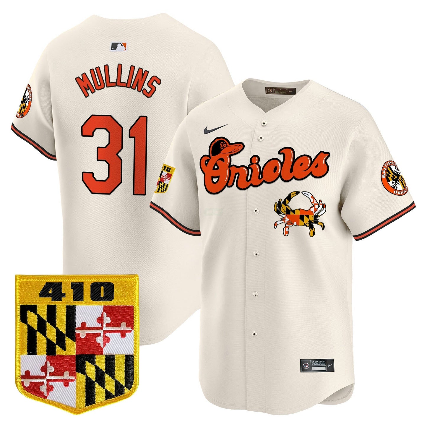Camisa MLB Men’s Baltimore 410 & Chesapeake Crab Patch Vapor Premier Limited Jersey