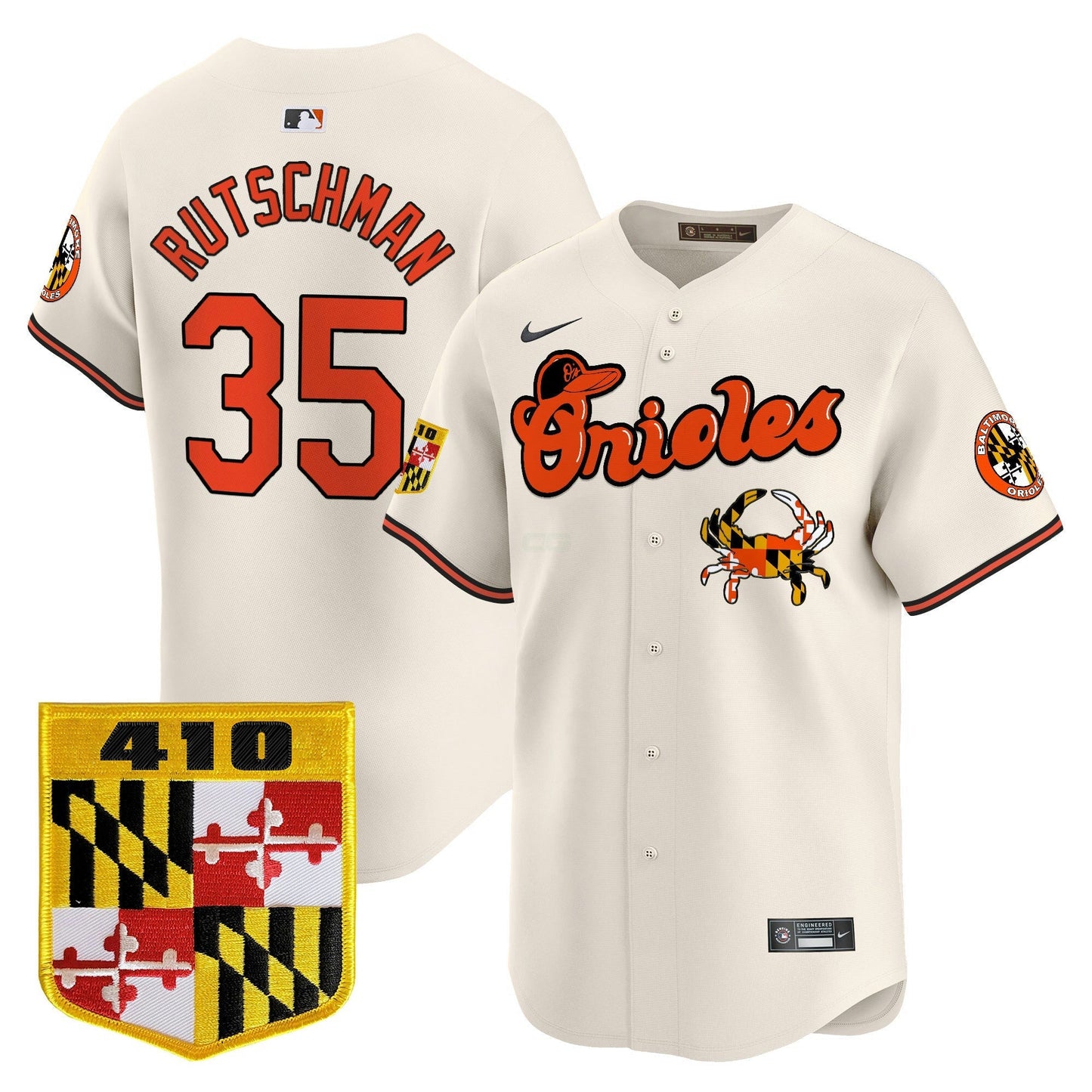 Camisa MLB Men’s Baltimore 410 & Chesapeake Crab Patch Vapor Premier Limited Jersey