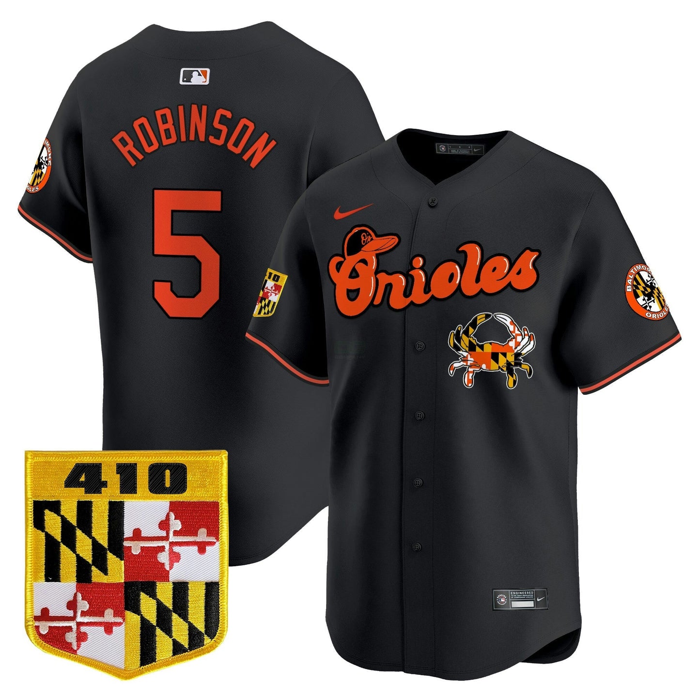 Camisa MLB Men’s Baltimore 410 & Chesapeake Crab Patch Vapor Premier Limited Jersey