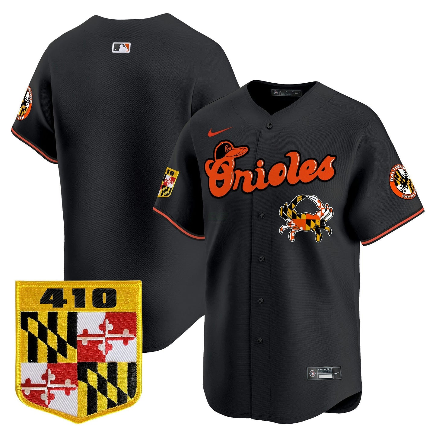 Camisa MLB Men’s Baltimore 410 & Chesapeake Crab Patch Vapor Premier Limited Jersey