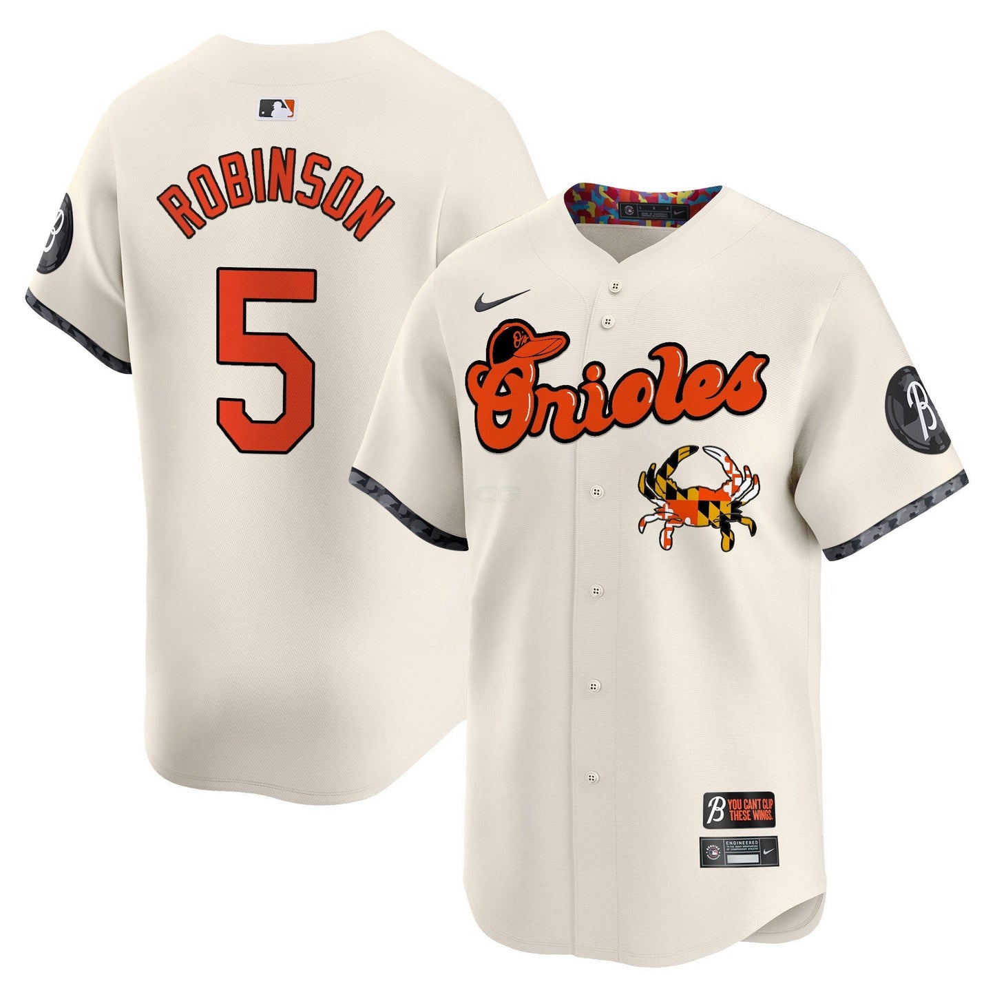 Camisa MLB Men’s Baltimore Maryland Blue Crab Vapor Premier Limited Jersey