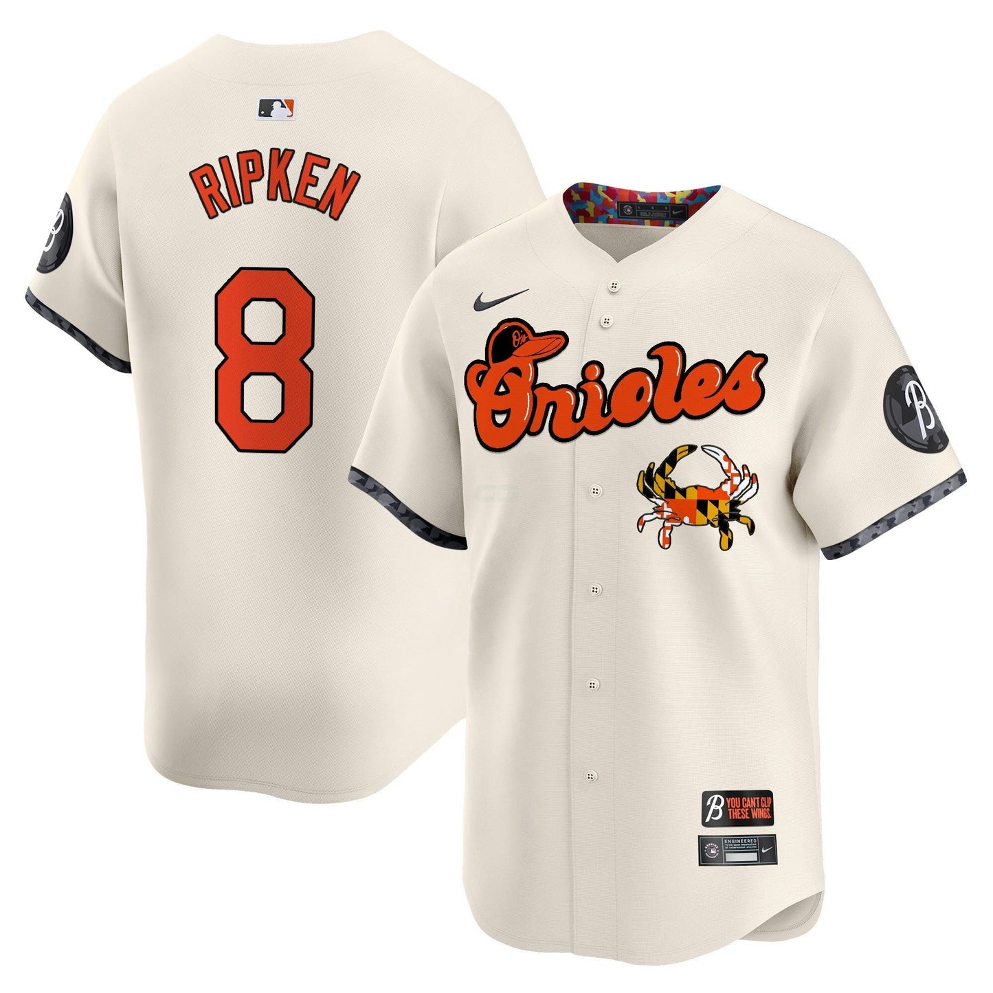 Camisa MLB Men’s Baltimore Maryland Blue Crab Vapor Premier Limited Jersey