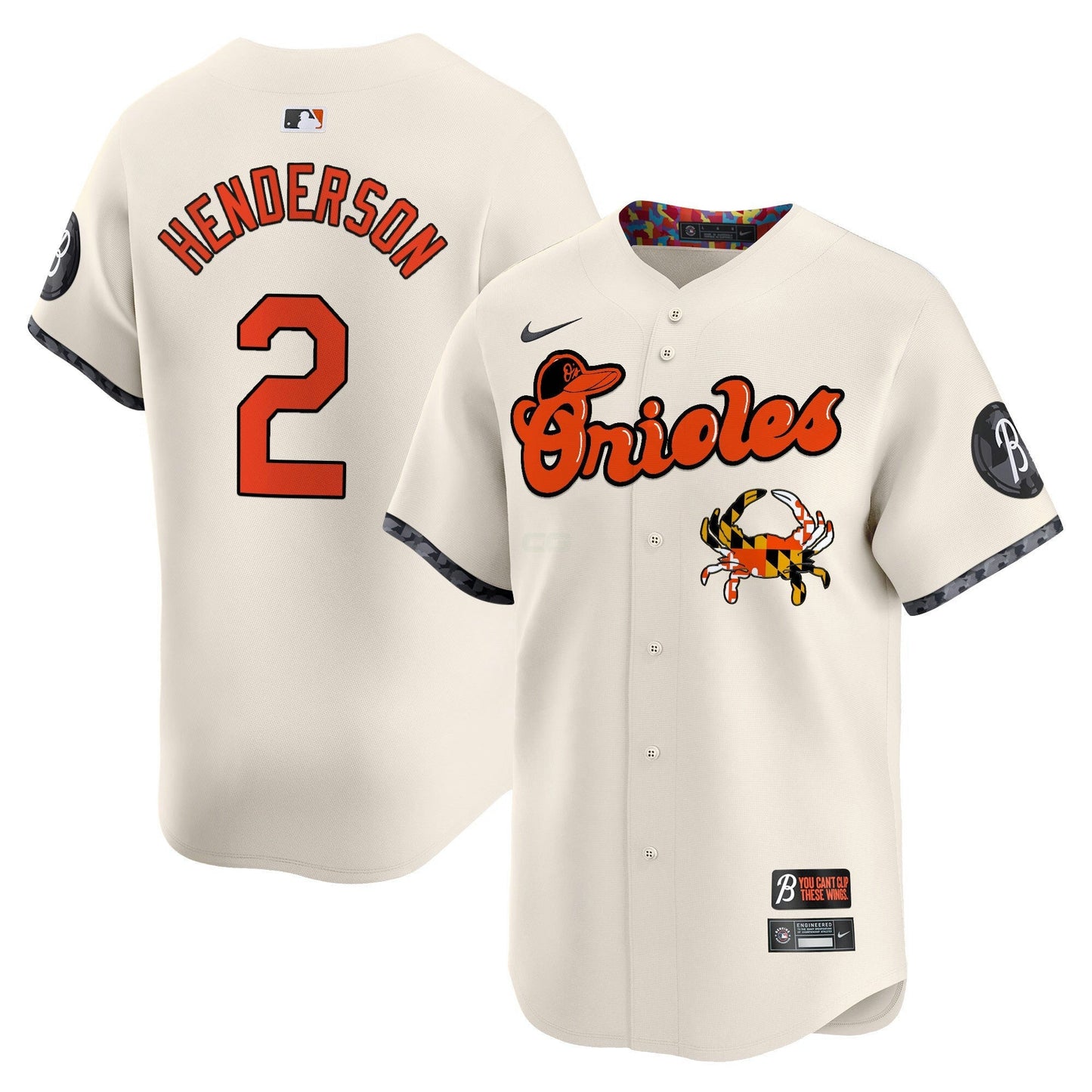 Camisa MLB Men’s Baltimore Maryland Blue Crab Vapor Premier Limited Jersey