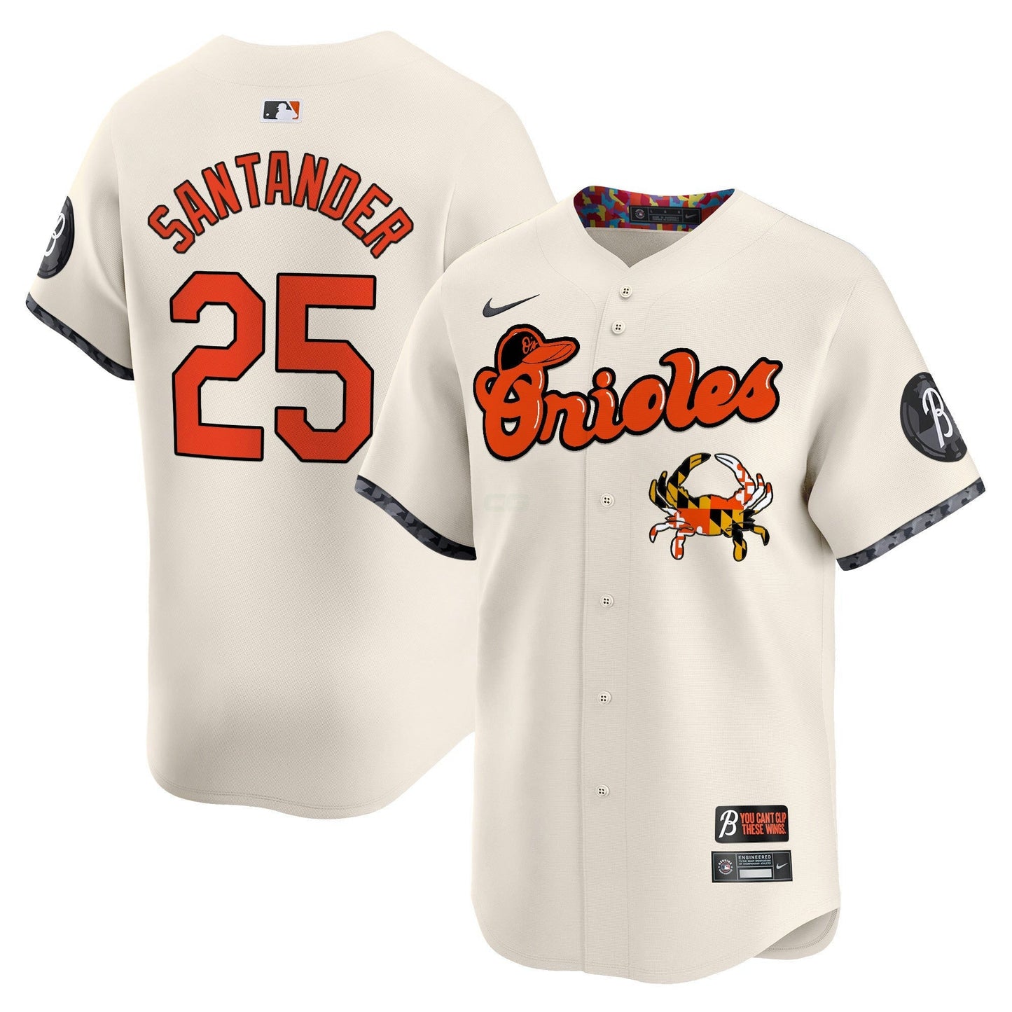 Camisa MLB Men’s Baltimore Maryland Blue Crab Vapor Premier Limited Jersey