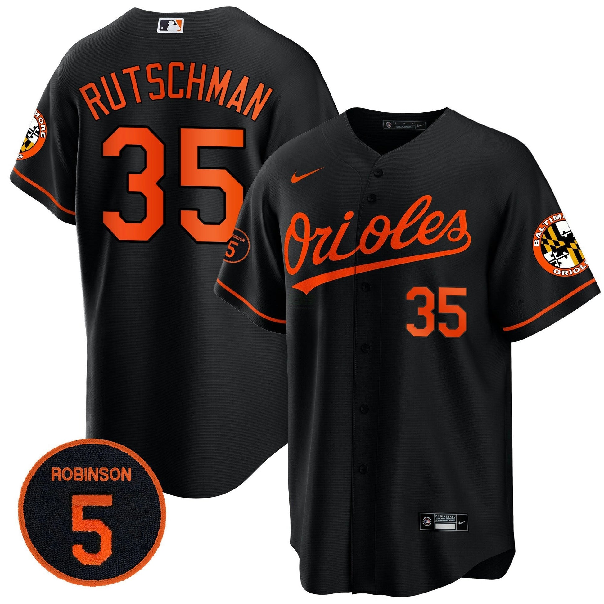 Camisa MLB Men’s Baltimore Robinson Patch Cool Base Jersey
